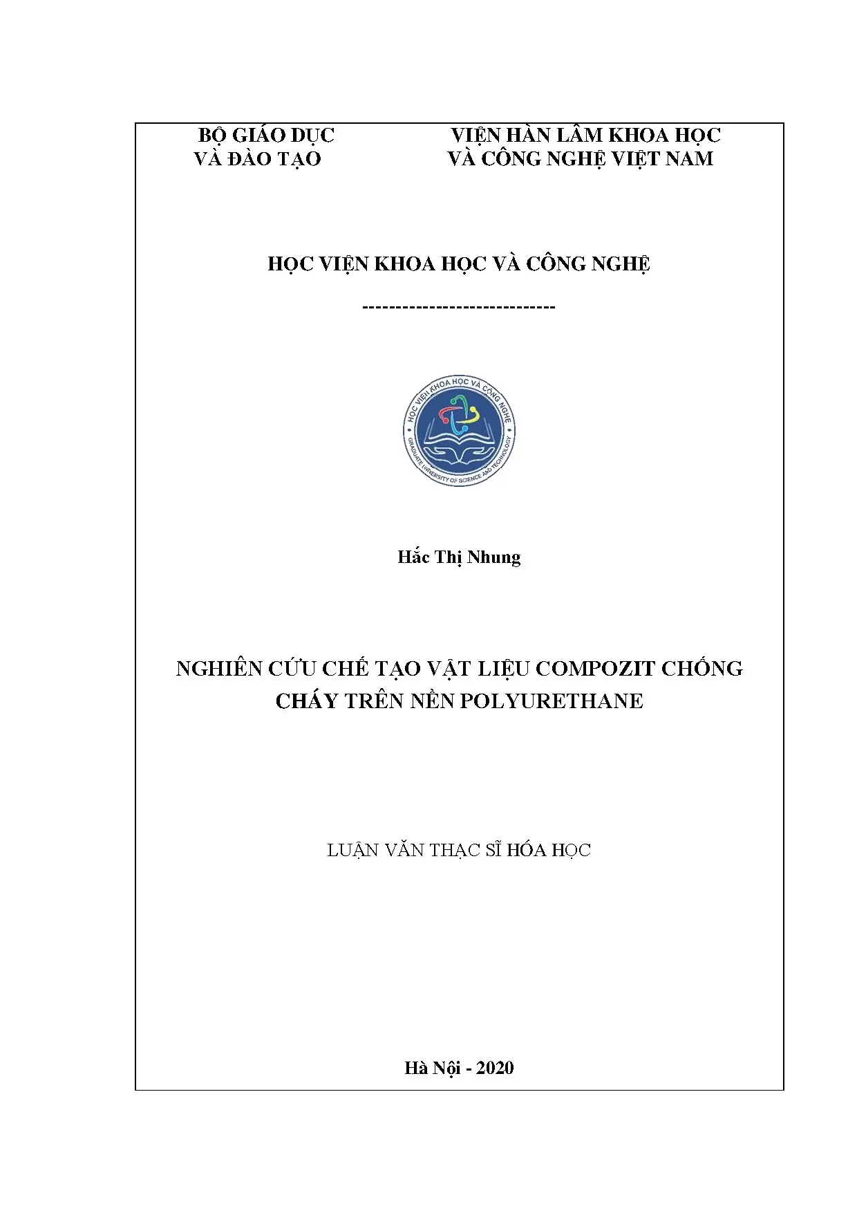 Nghiên cứu chế tạo compozit chống cháy trên nền polyurethane