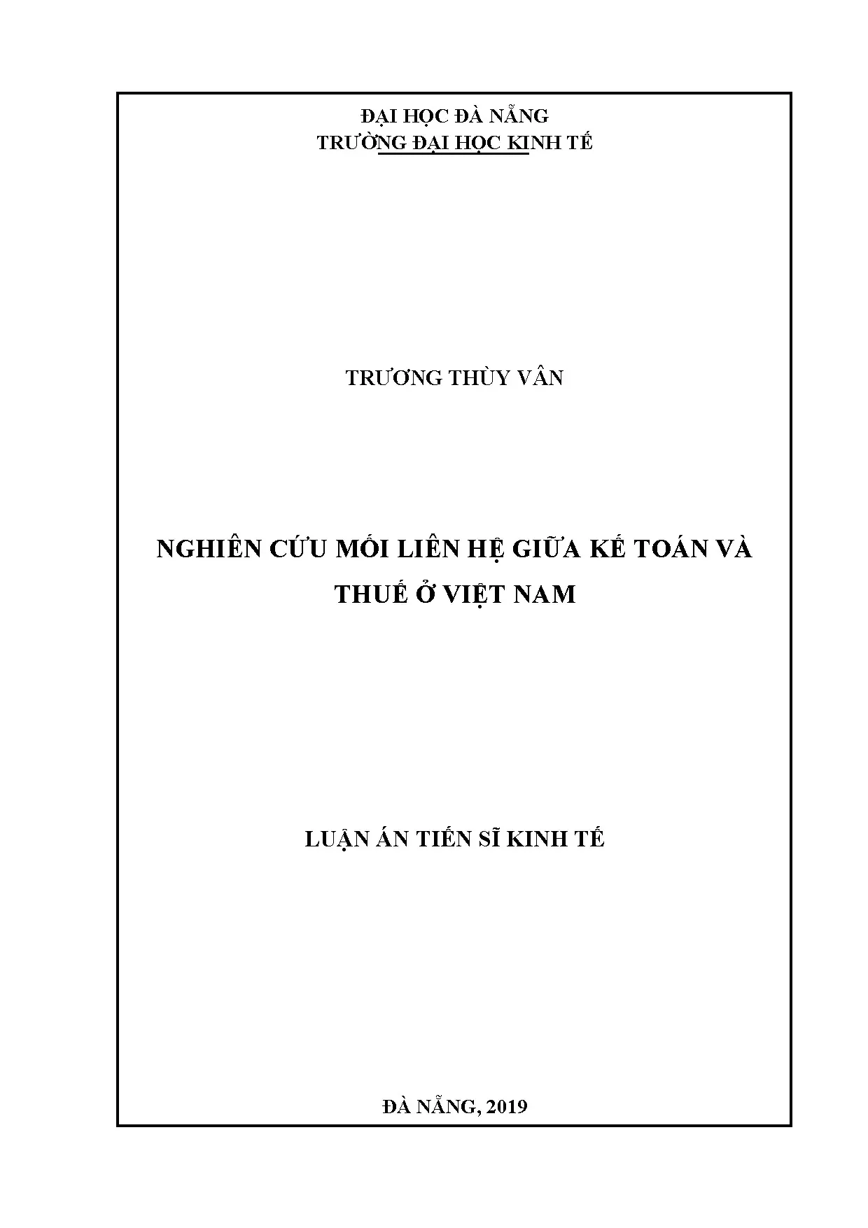Nghiên cứu mối liên hệ giữa kế toán và thuế ở Việt Nam