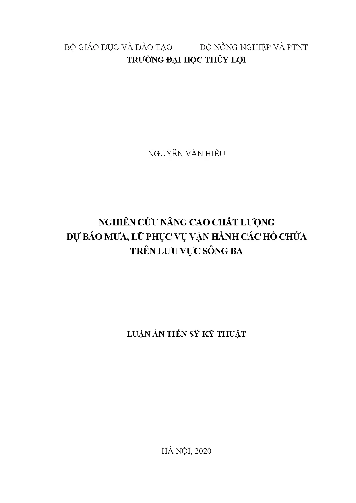 Nâng cao chất lượng dự báo mưa lũ cho hệ thống hồ chứa