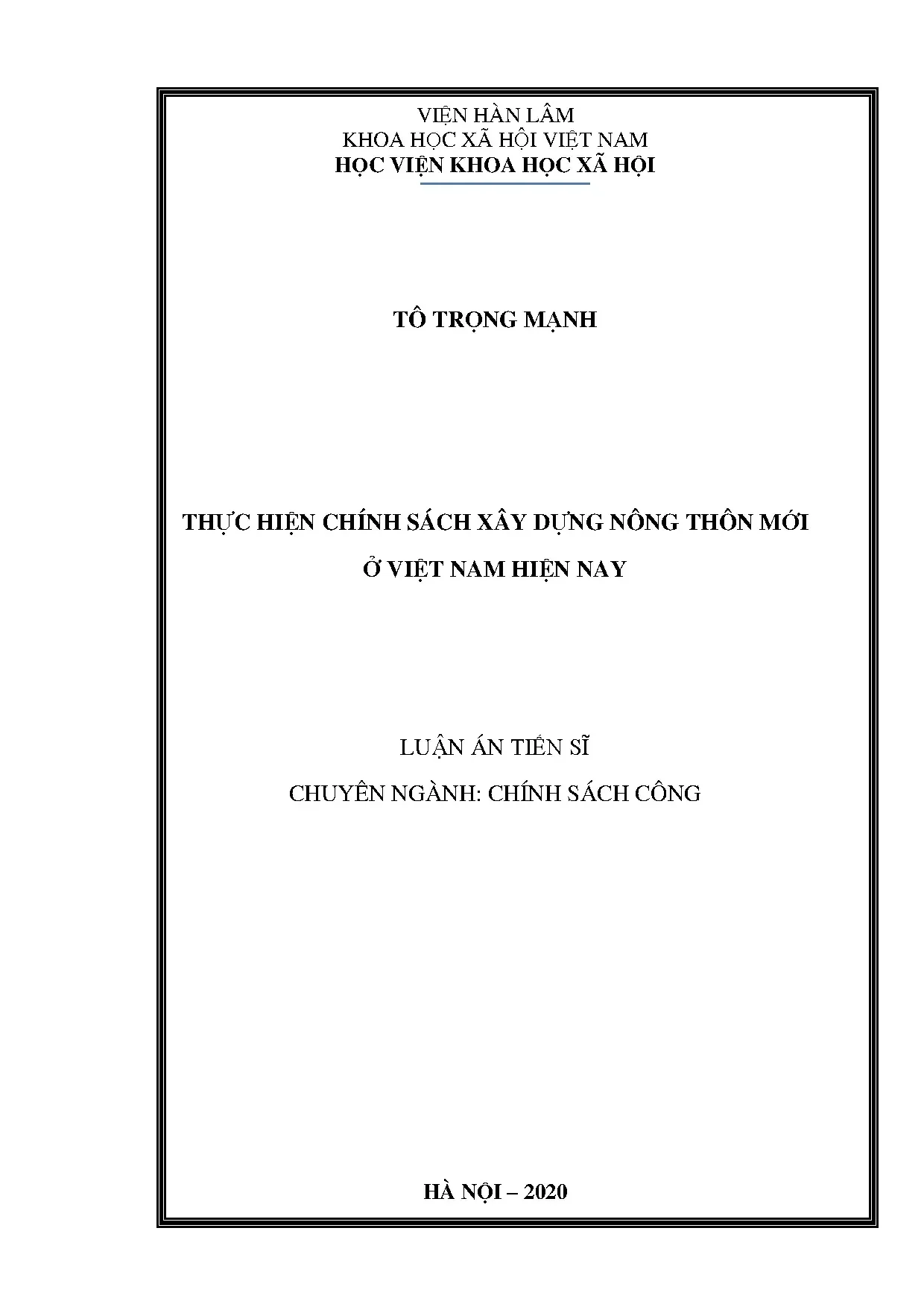 Thực hiện chính sách xây dựng nông thôn mới