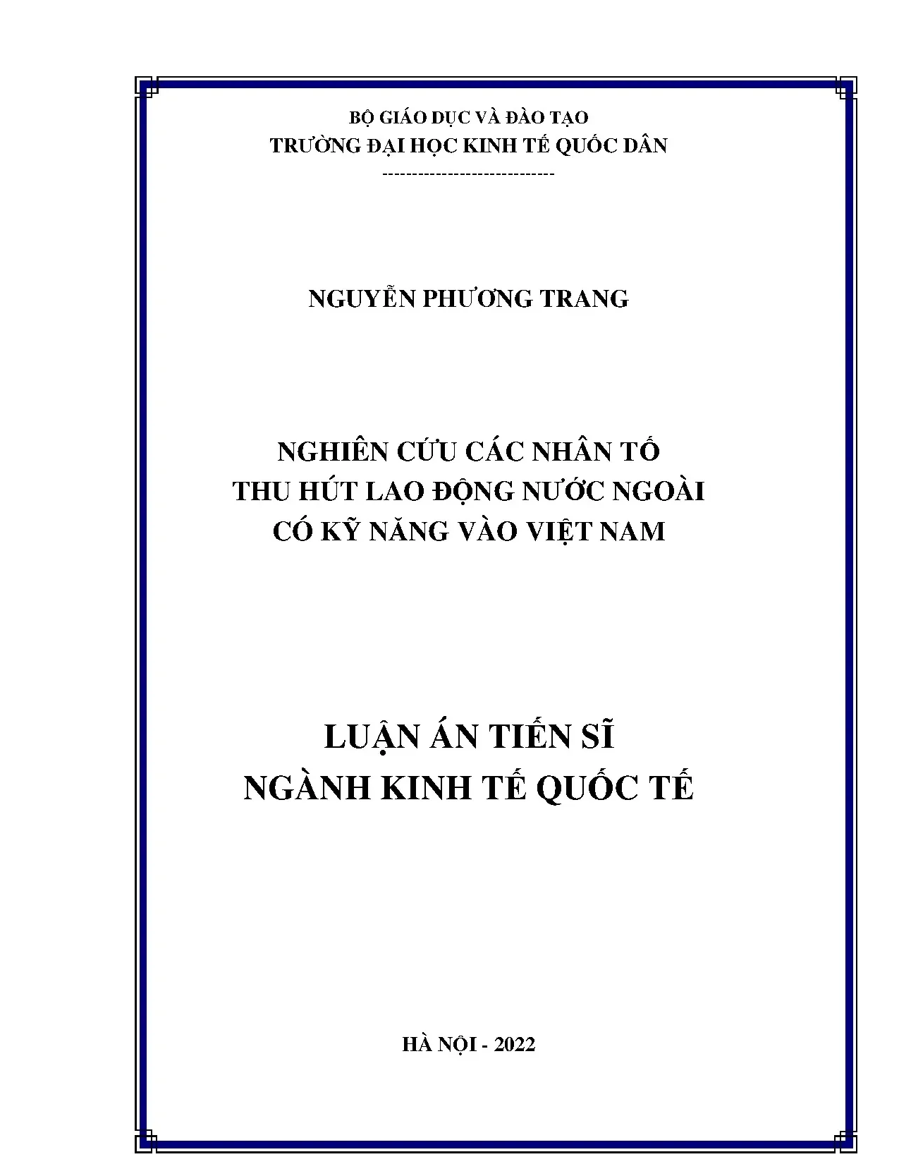 Yếu tố thu hút lao động nước ngoài có kỹ năng vào Việt Nam