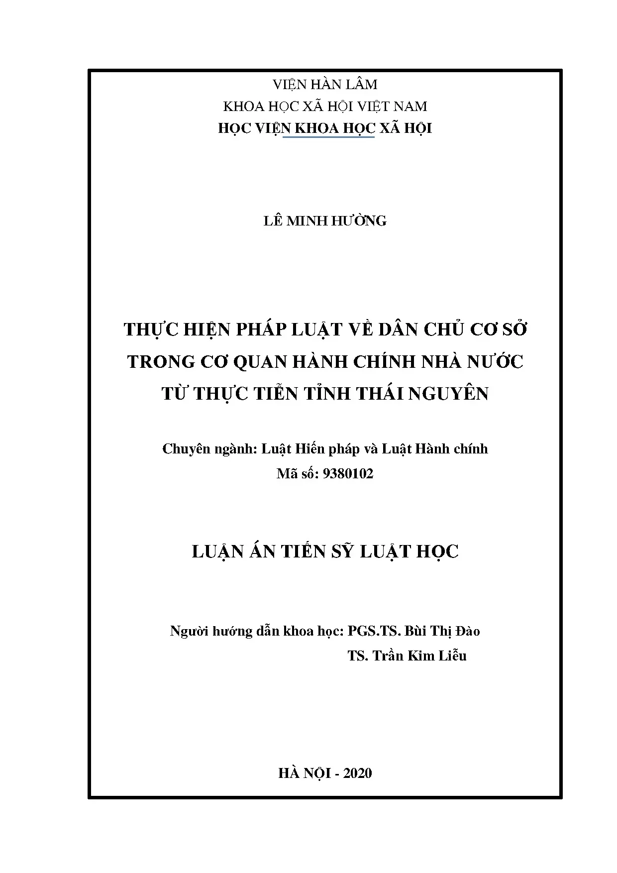 Thực hiện pháp luật Dân chủ cơ sở tại cơ quan hành chính nhà nước