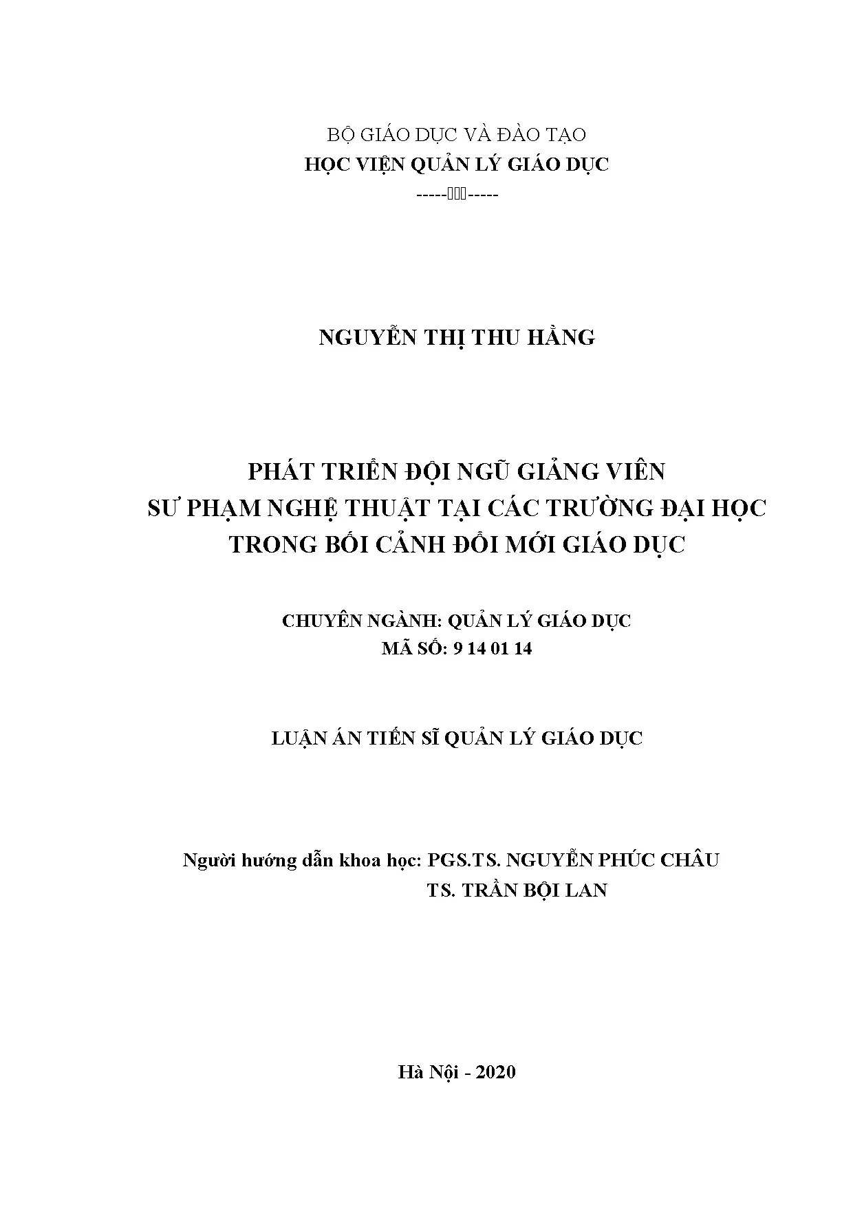 Phát triển đội ngũ giảng viên sư phạm nghệ thuật trường đại học
