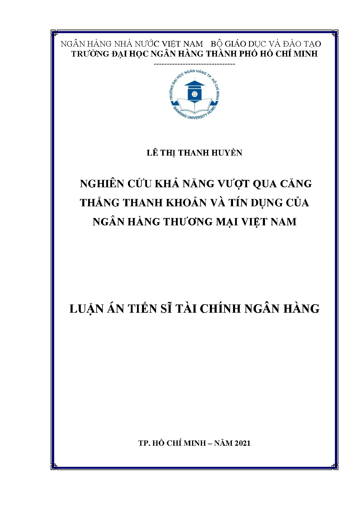 Khả năng vượt căng thẳng thanh khoản tín dụng ngân hàng Việt Nam