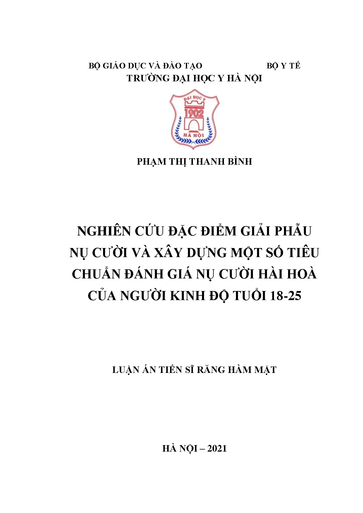 Nghiên cứu đặc điểm giải phẫu nụ cười người Kinh 18-25