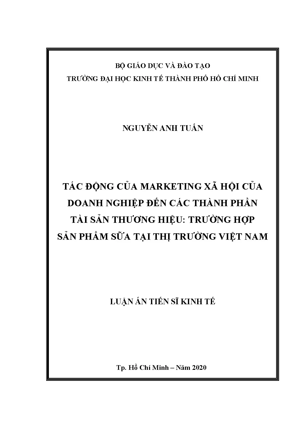 Tác động của Marketing xã hội đến Tài sản thương hiệu
