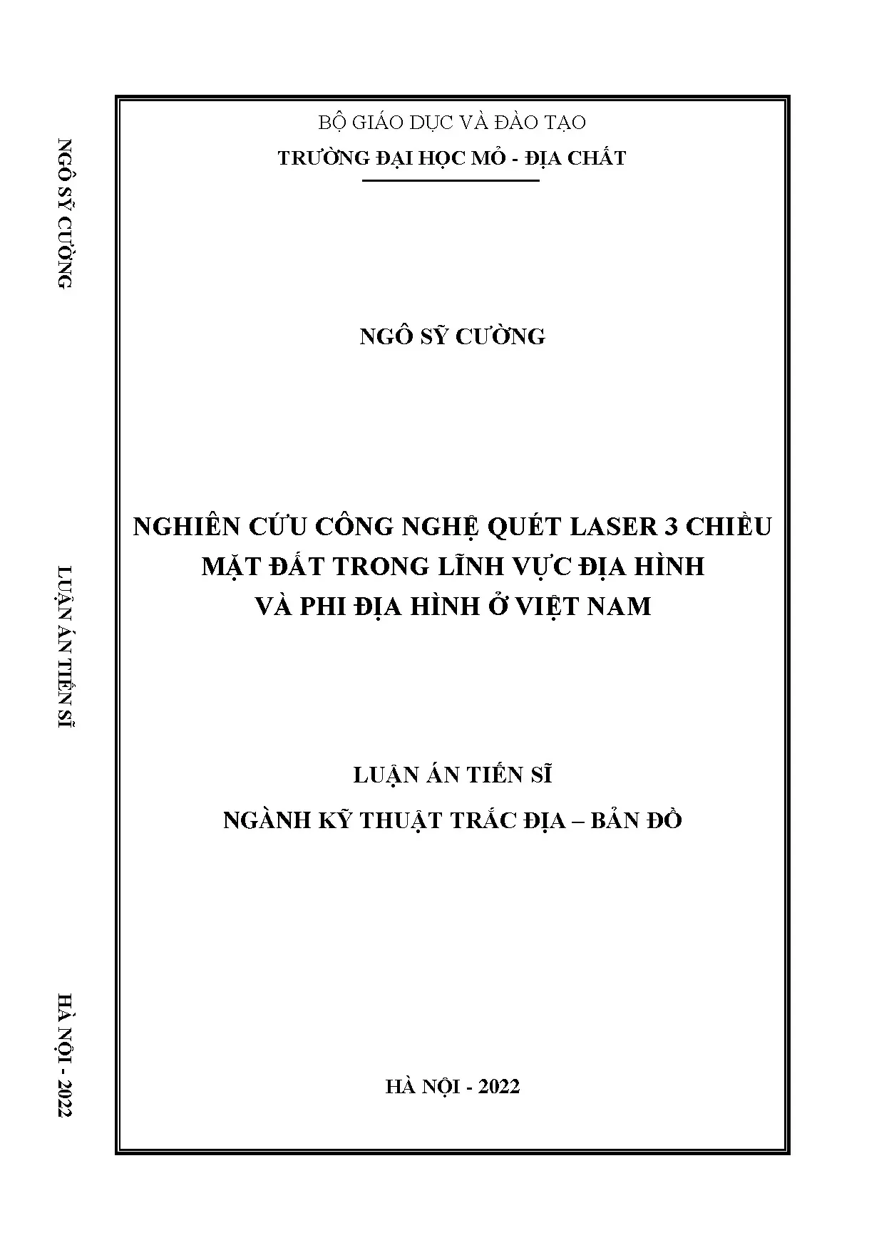 Ứng dụng công nghệ quét laser 3D mặt đất địa hình Việt Nam