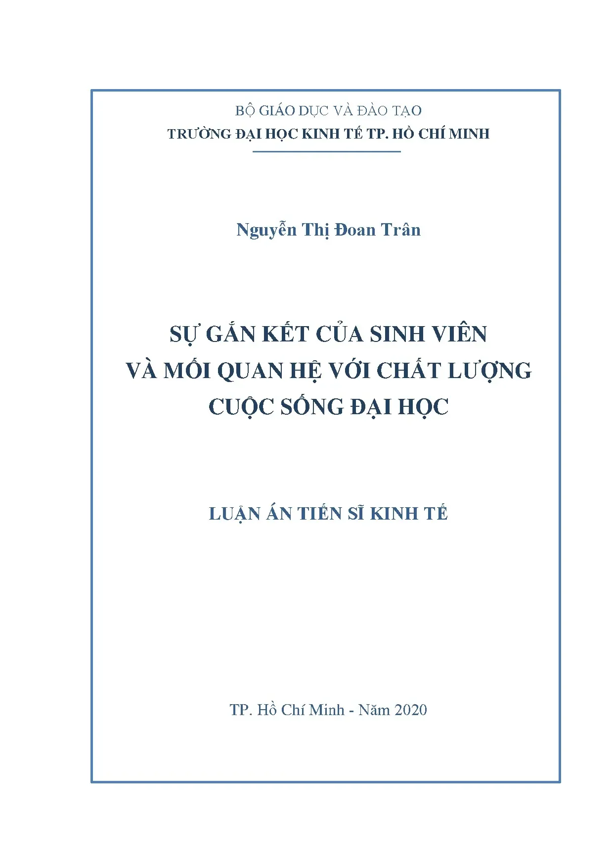 Sự gắn kết sinh viên ảnh hưởng đến chất lượng cuộc sống đại học