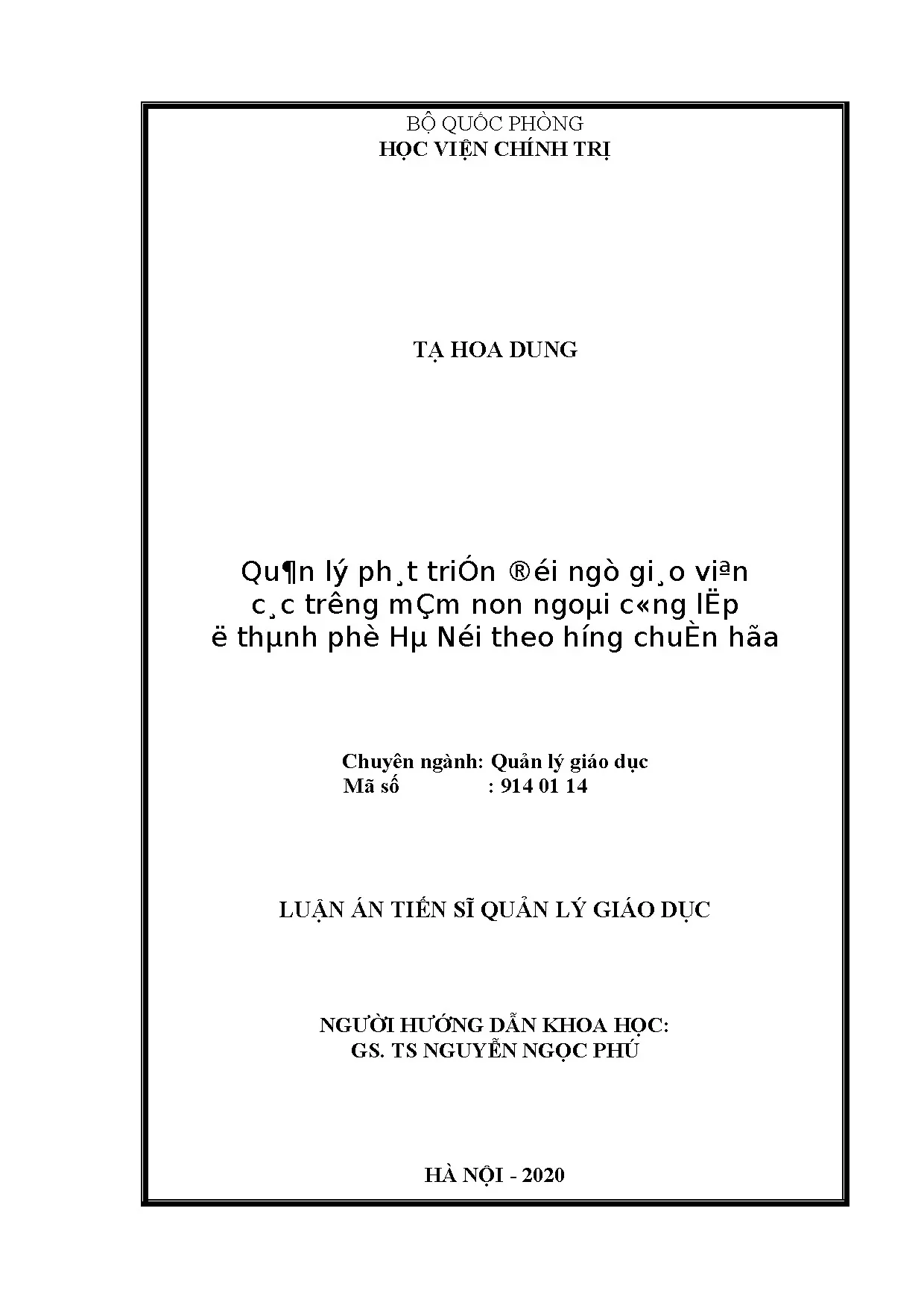 Chuẩn hóa phát triển giáo viên mầm non ngoài công lập Hà Nội
