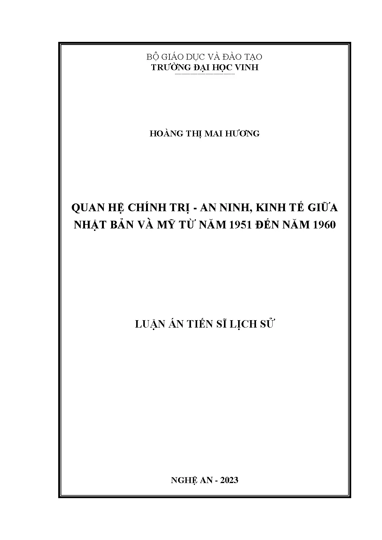Quan hệ Nhật-Mỹ: Chính trị, An ninh, Kinh tế (1951-1960)
