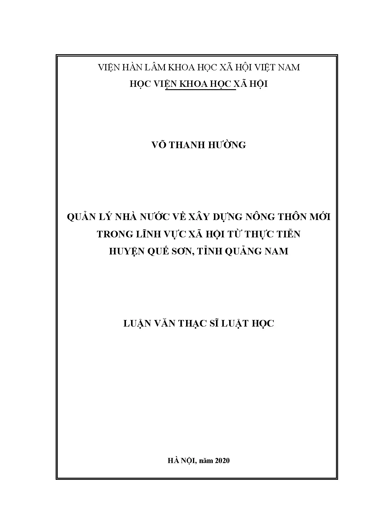 Quản lý nhà nước xây dựng nông thôn mới ở Quế Sơn