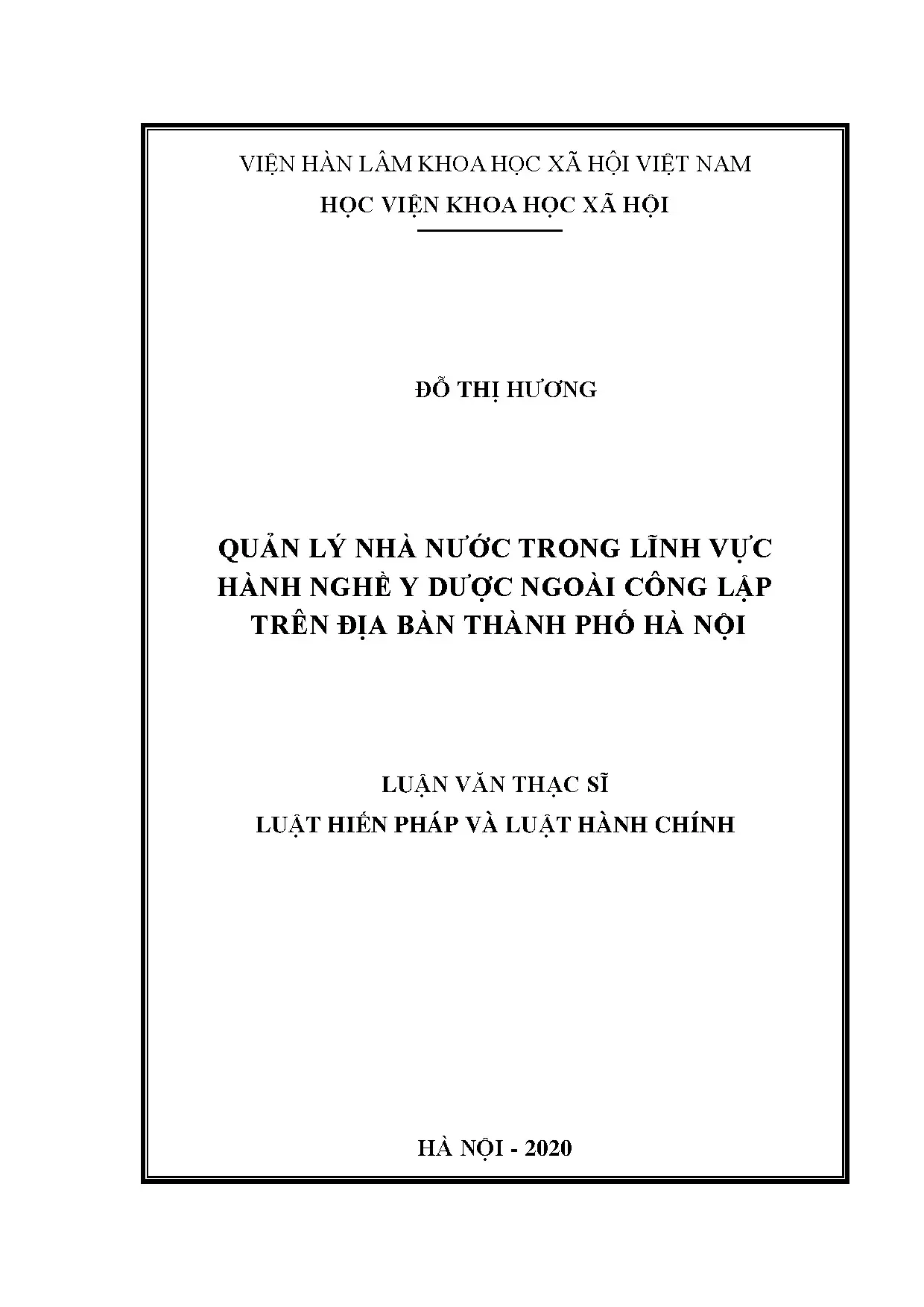 Quản lý nhà nước lĩnh vực y dược ngoài công lập Hà Nội