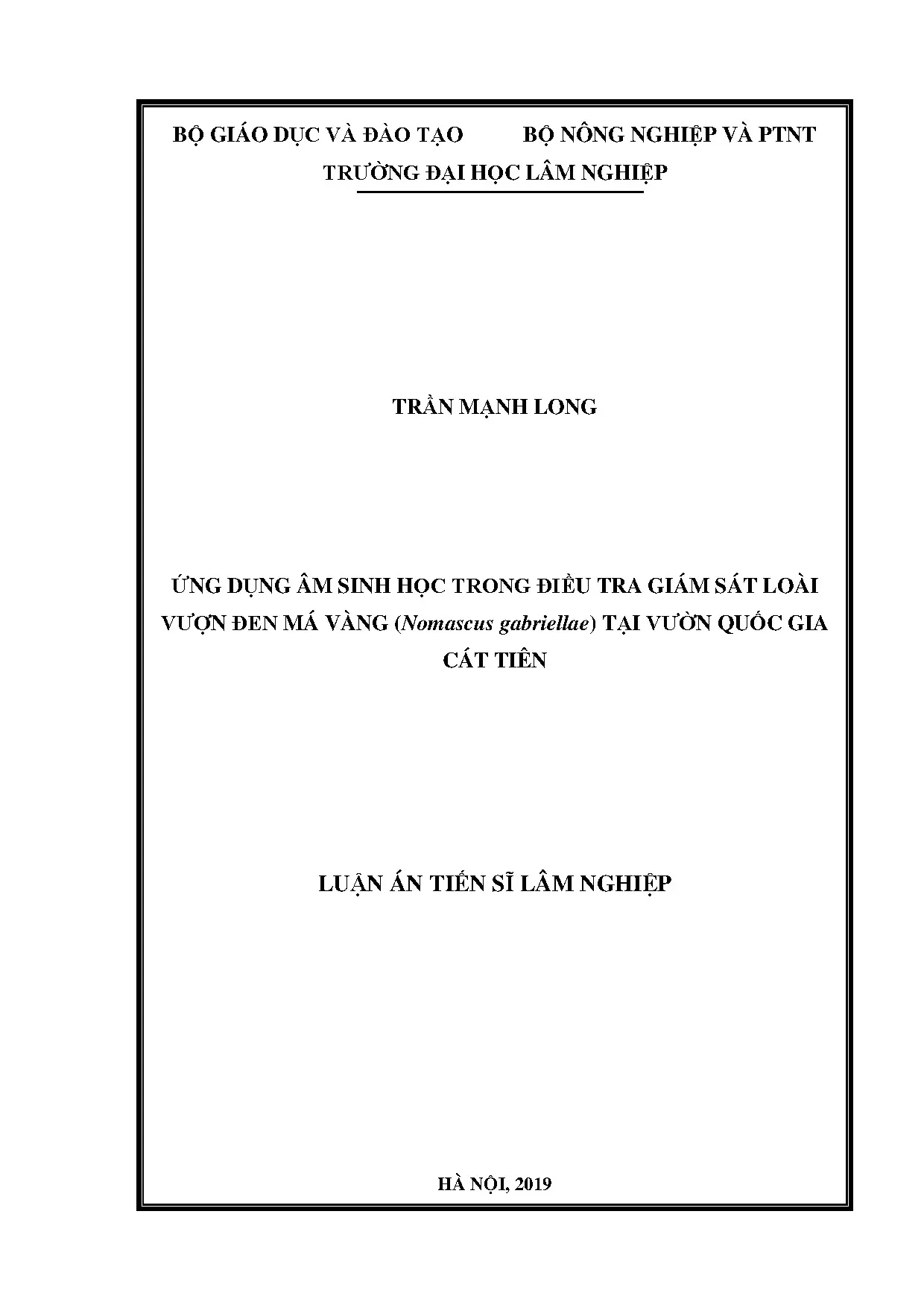Ứng dụng âm sinh học giám sát vượn đen má vàng Cát Tiên