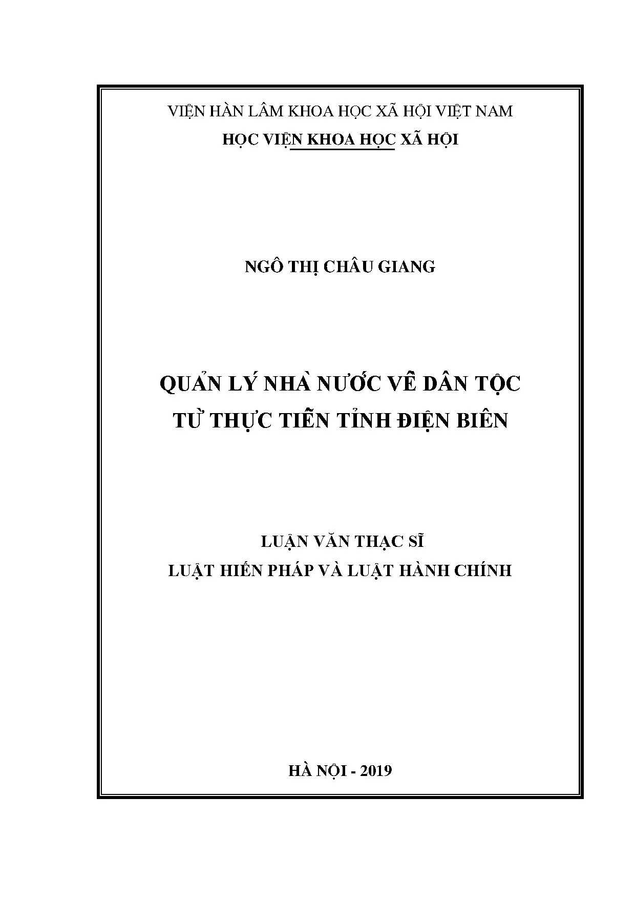 Quản lý nhà nước về dân tộc từ thực tiễn tỉnh Điện Biên