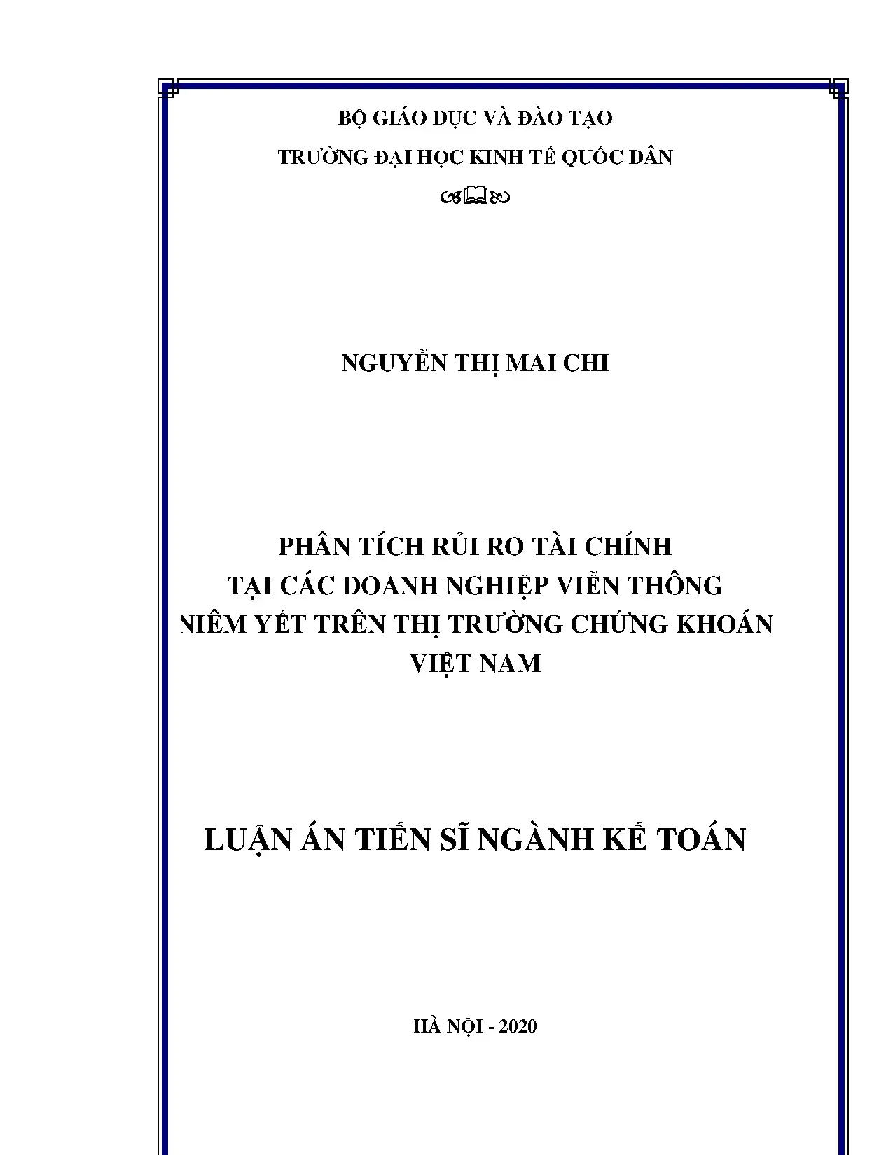 Rủi ro tài chính doanh nghiệp viễn thông Việt Nam