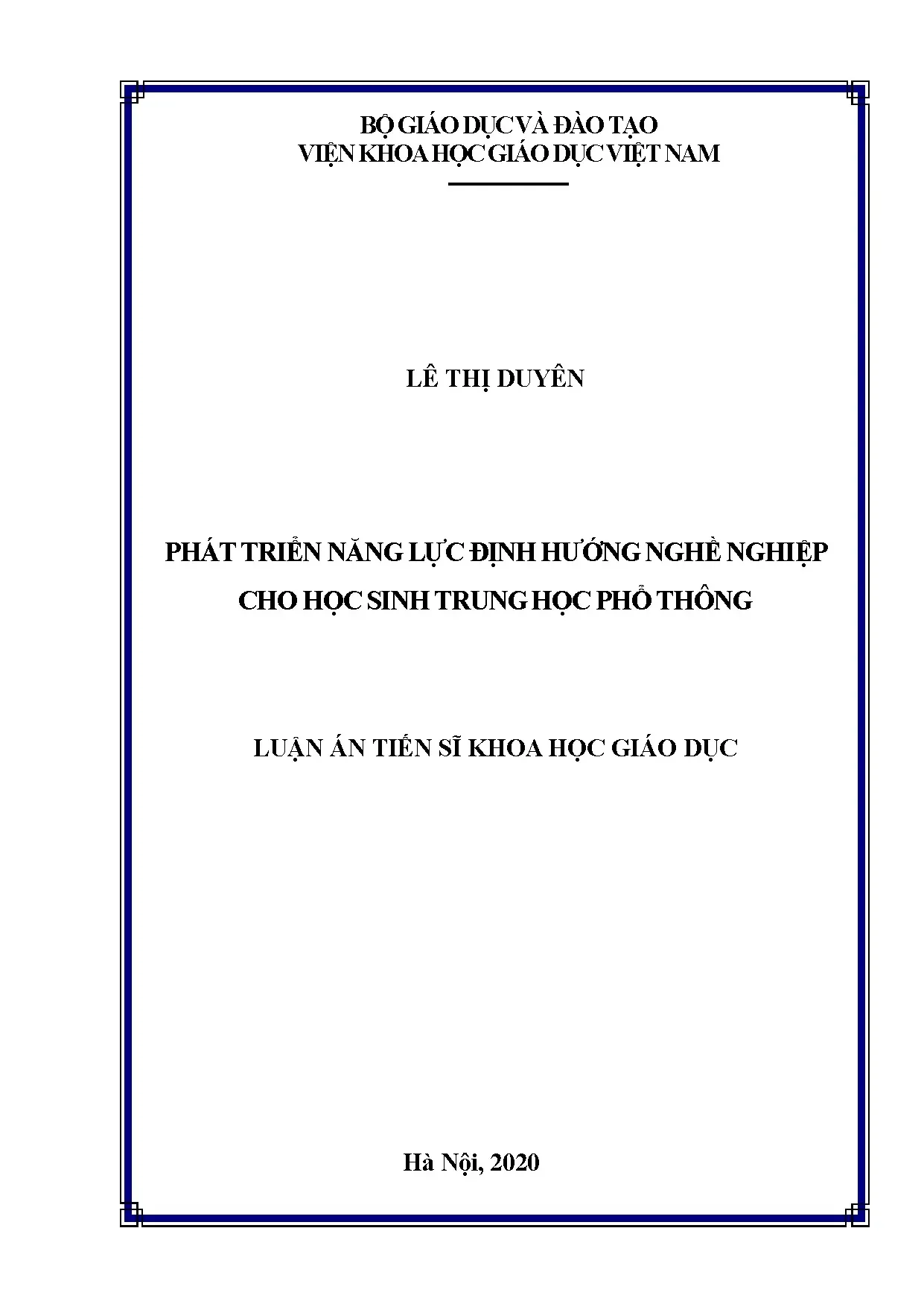 Phát triển năng lực định hướng nghề nghiệp cho học sinh THPT