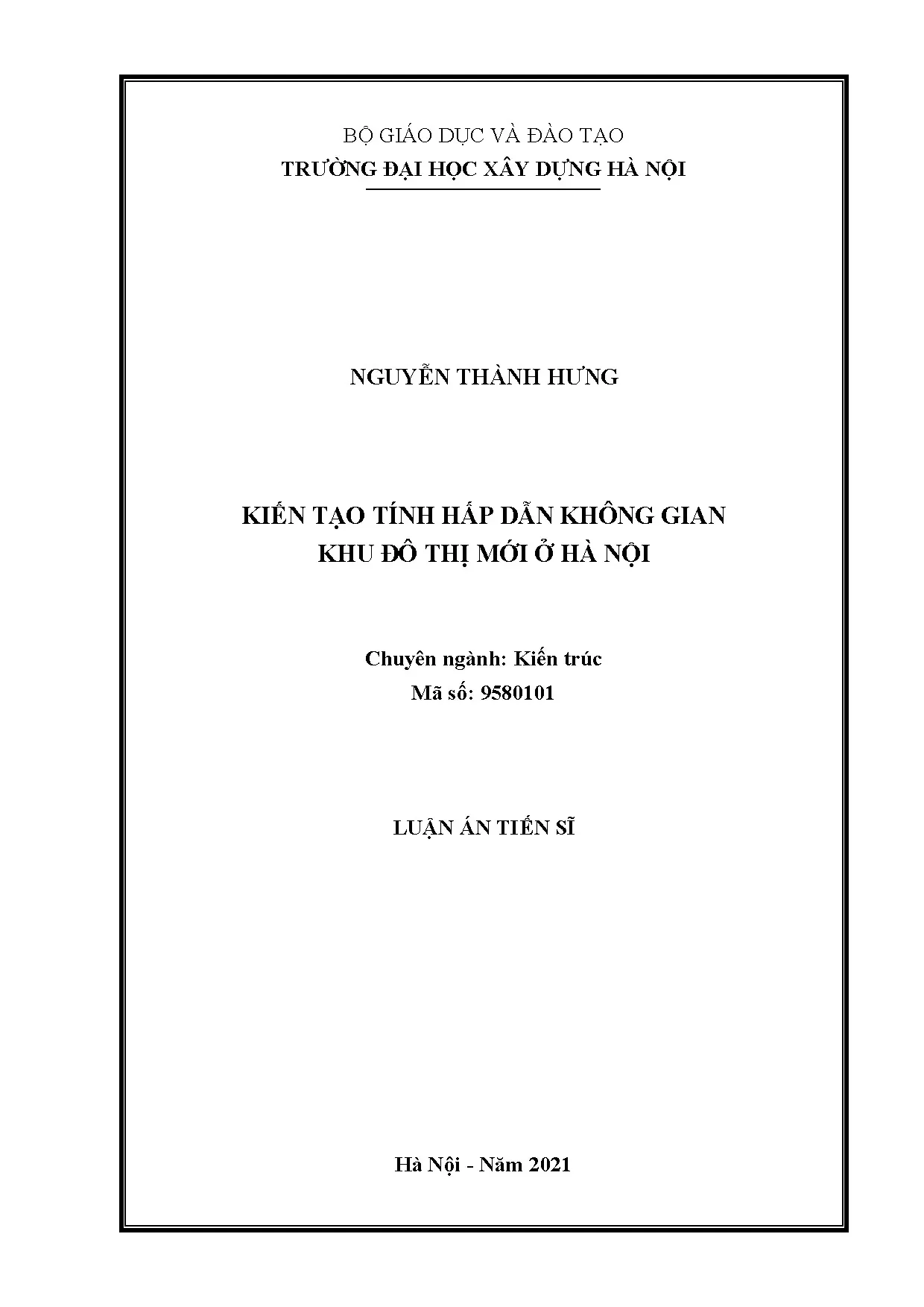 Kiến tạo tính hấp dẫn không gian khu đô thị mới Hà Nội