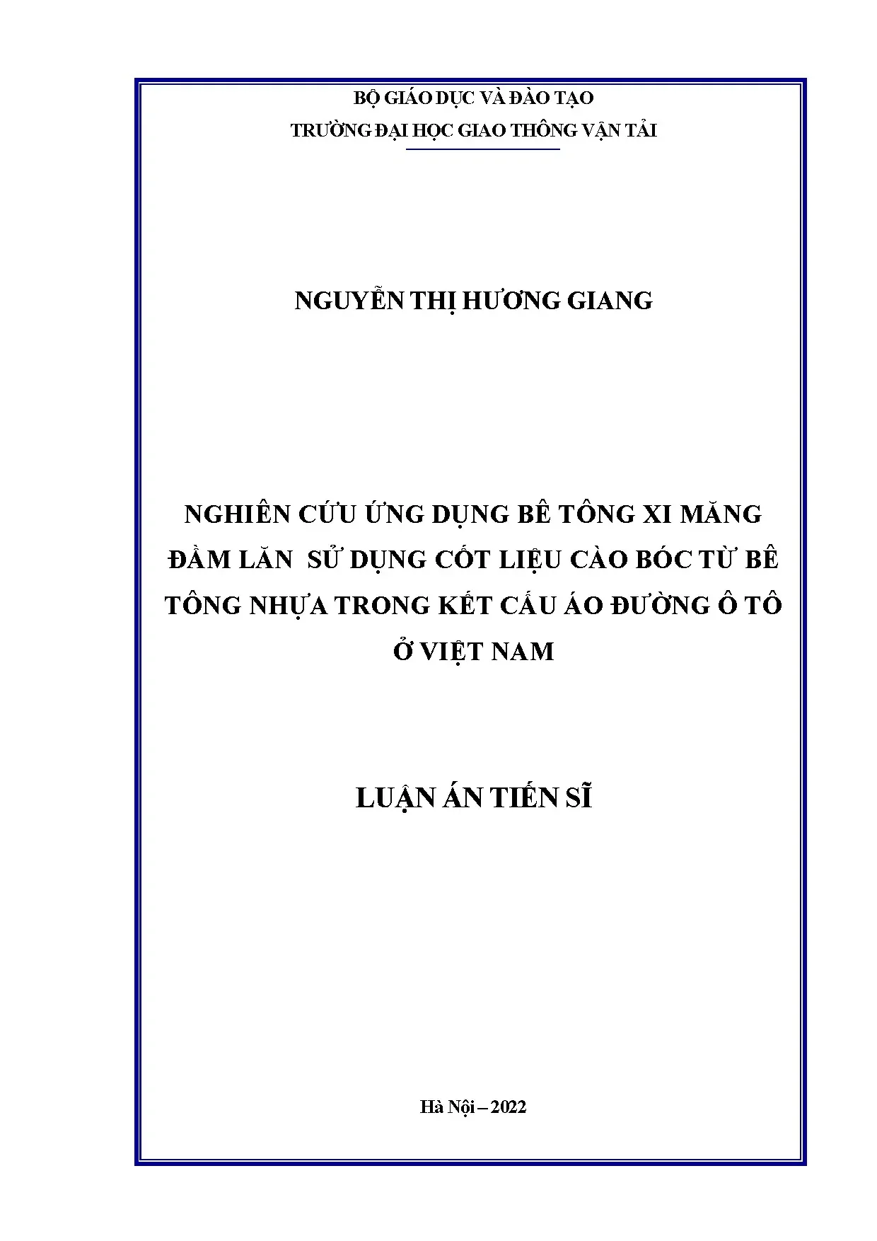 Ứng dụng cốt liệu tái chế bê tông nhựa cũ trong đường ô tô