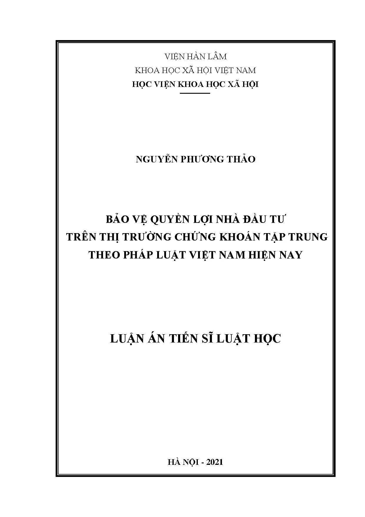 Bảo vệ quyền lợi nhà đầu tư trên thị trường chứng khoán tập trung