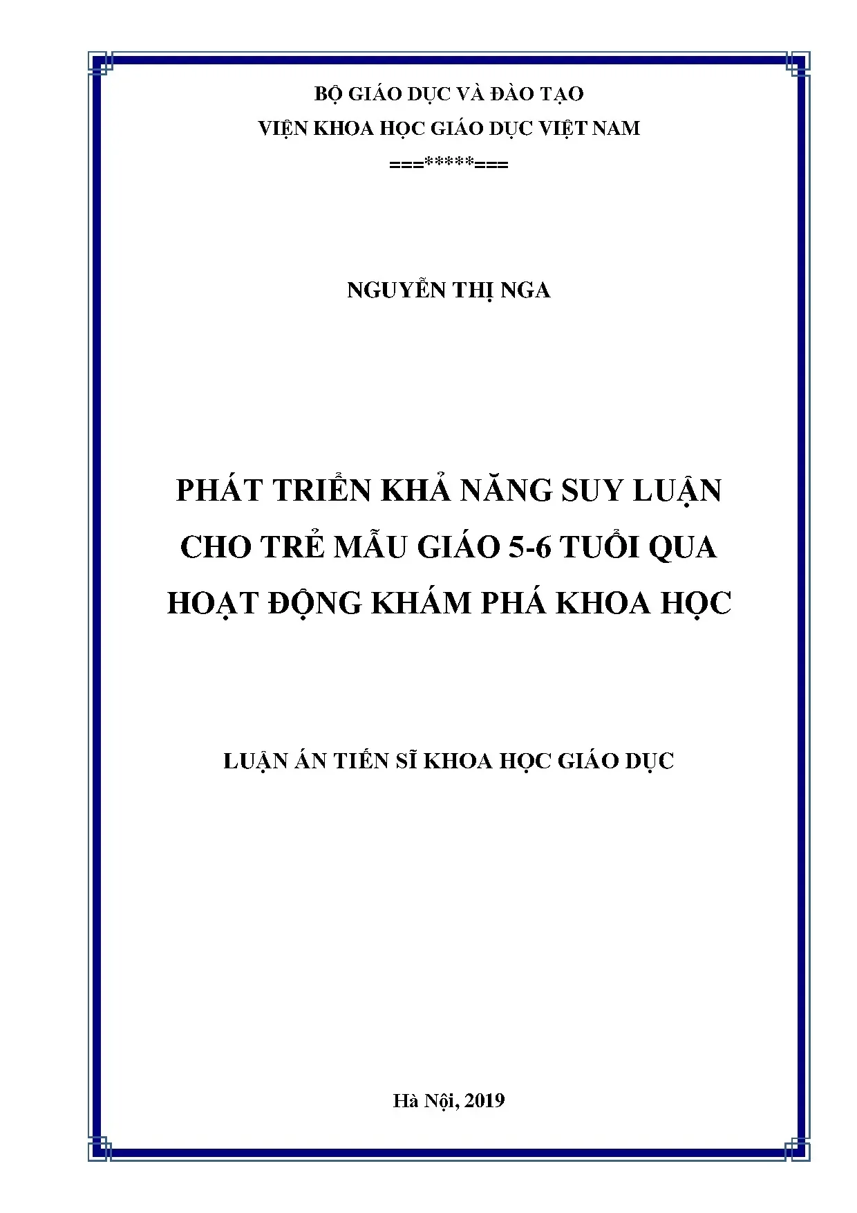 Phát triển suy luận trẻ 5-6 tuổi khám phá khoa học