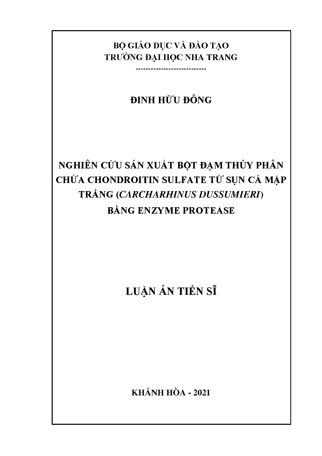 Sản xuất bột đạm thủy phân từ sụn cá mập trắng bằng enzyme protease