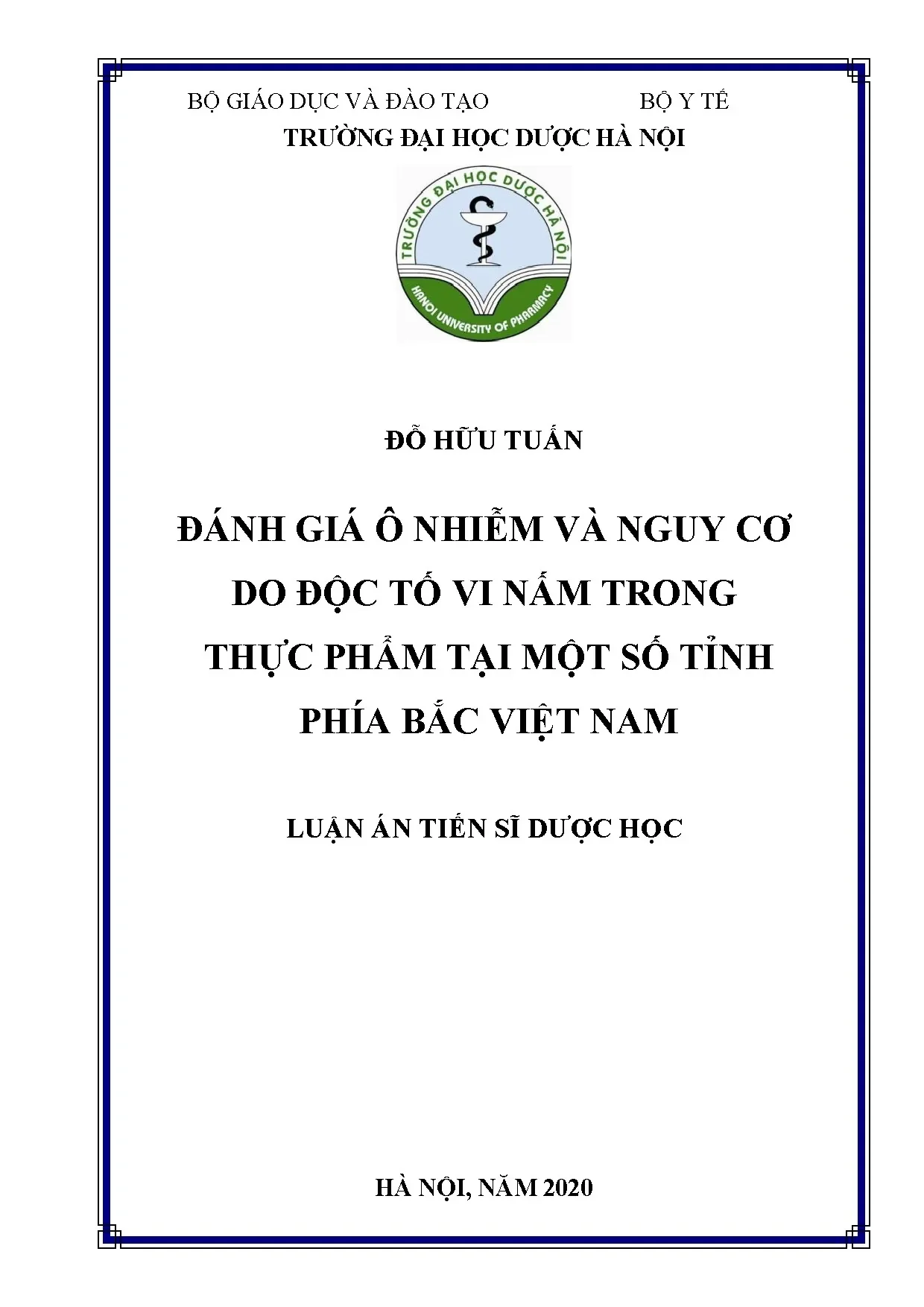 Đánh giá ô nhiễm độc tố vi nấm trong thực phẩm miền Bắc Việt Nam