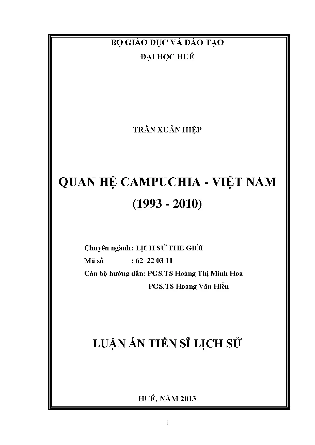 Quan hệ Campuchia - Việt Nam giai đoạn 1993 - 2010