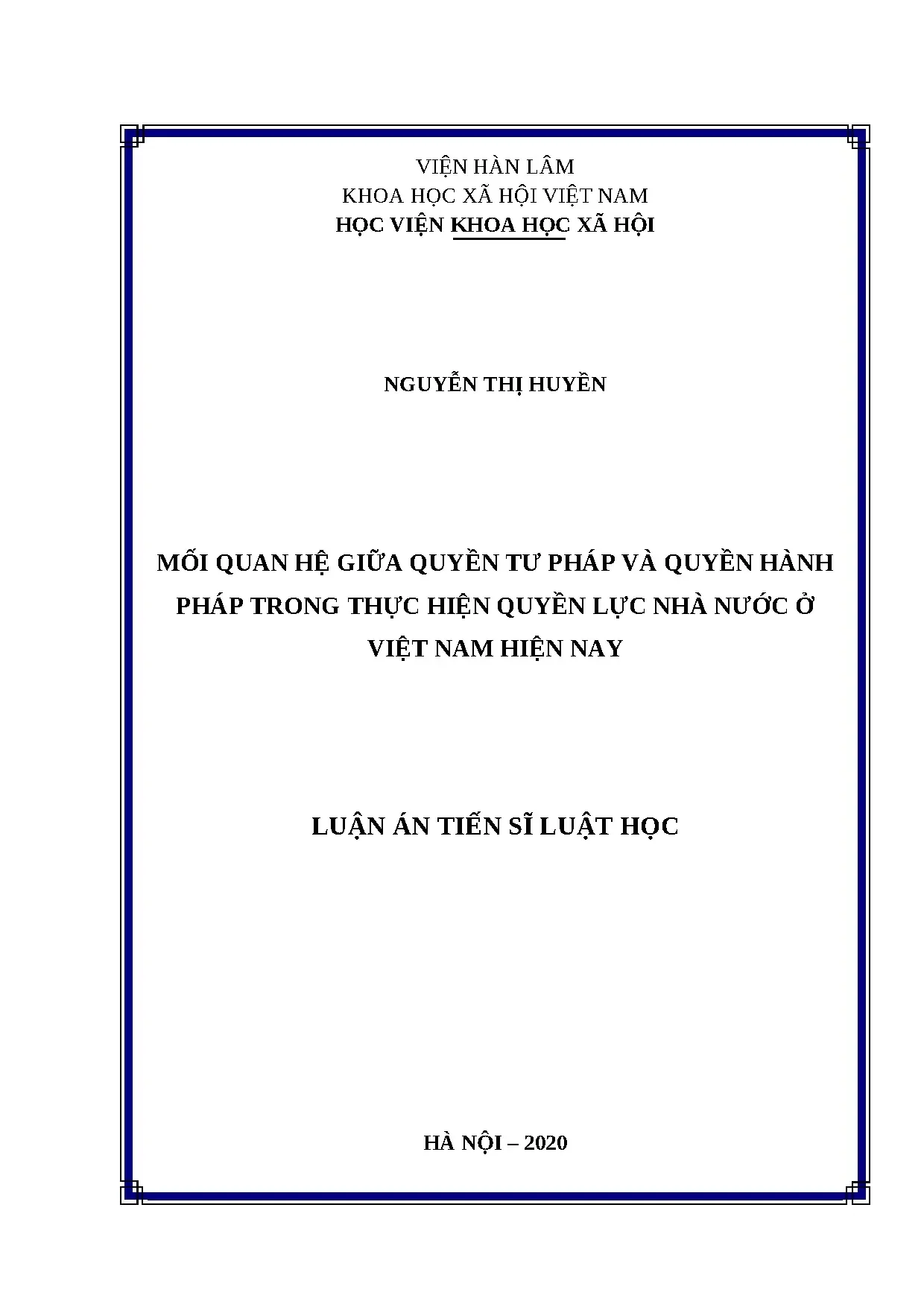 Mối quan hệ quyền tư pháp và hành pháp trong thực hiện quyền lực nhà nước