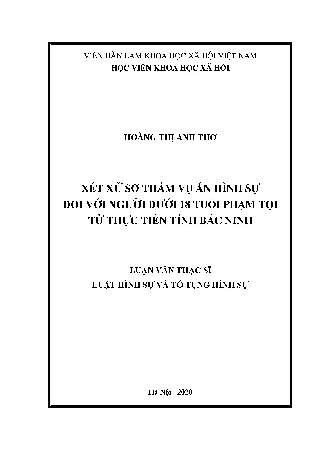 Xét xử sơ thẩm vụ án hình sự người dưới 18 tuổi Bắc Ninh