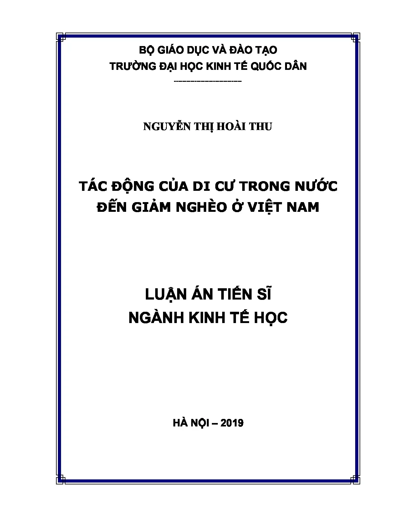 Di cư trong nước và giảm nghèo tại Việt Nam