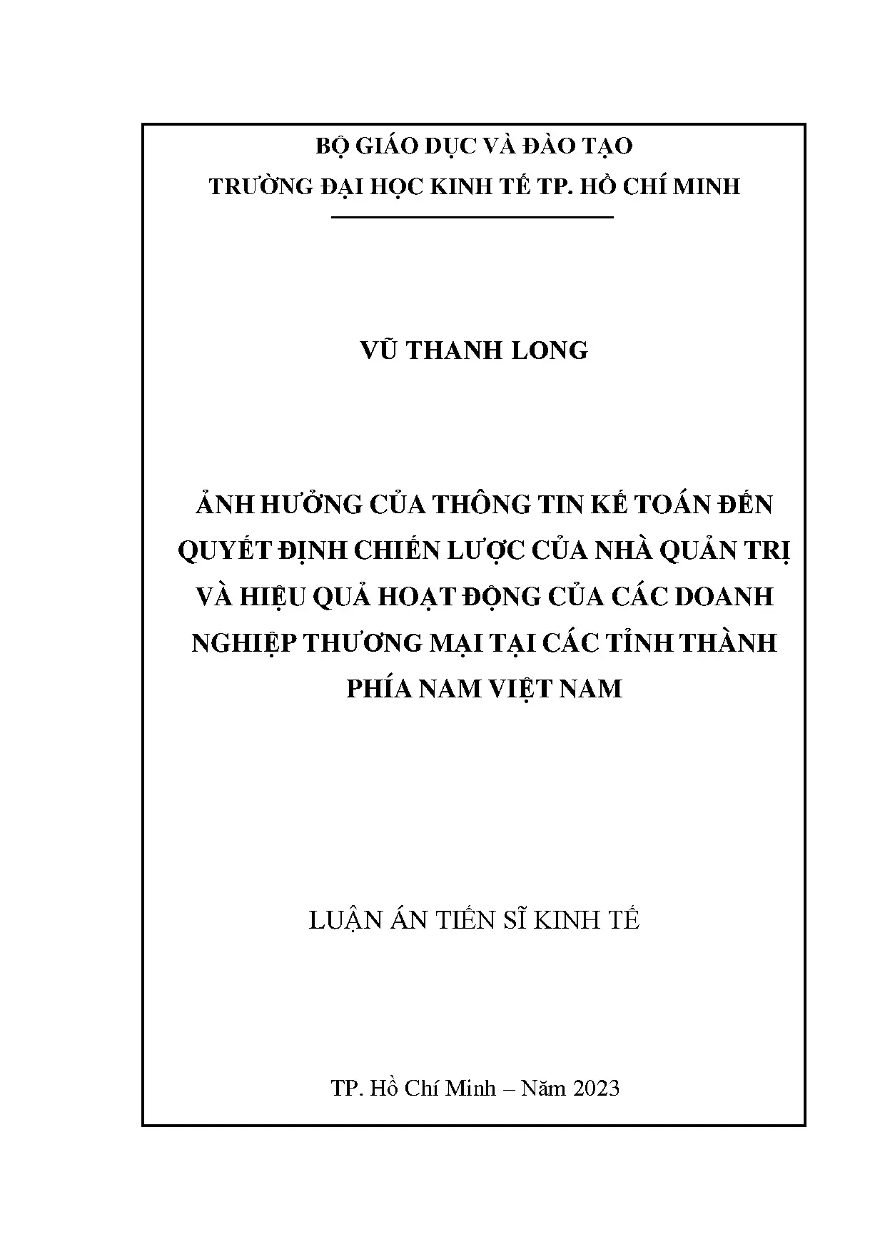 Ảnh hưởng thông tin kế toán đến quyết định chiến lược doanh nghiệp