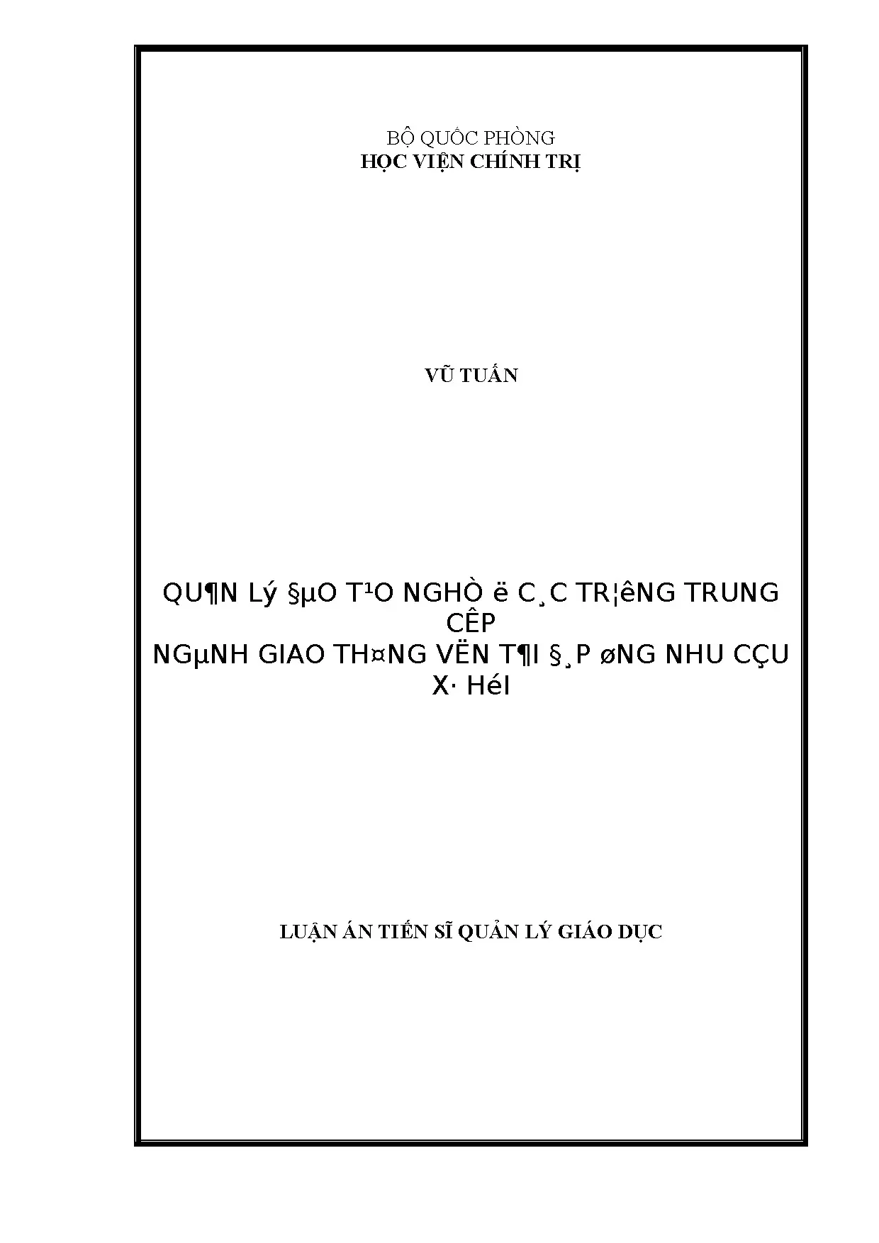 Quản lý đào tạo nghề giao thông vận tải đáp ứng xã hội
