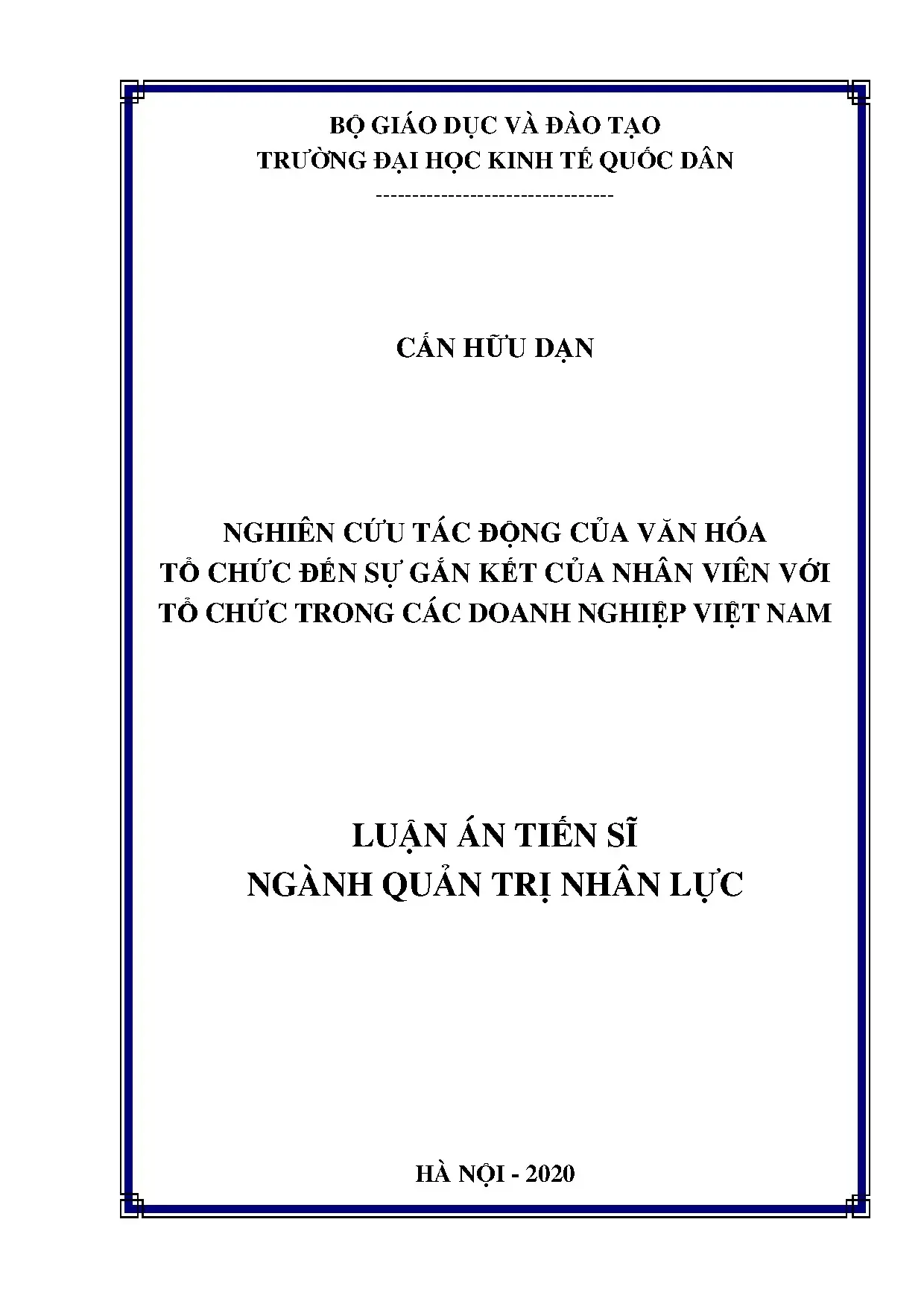 Văn hóa tổ chức ảnh hưởng đến gắn kết nhân viên tại Việt Nam