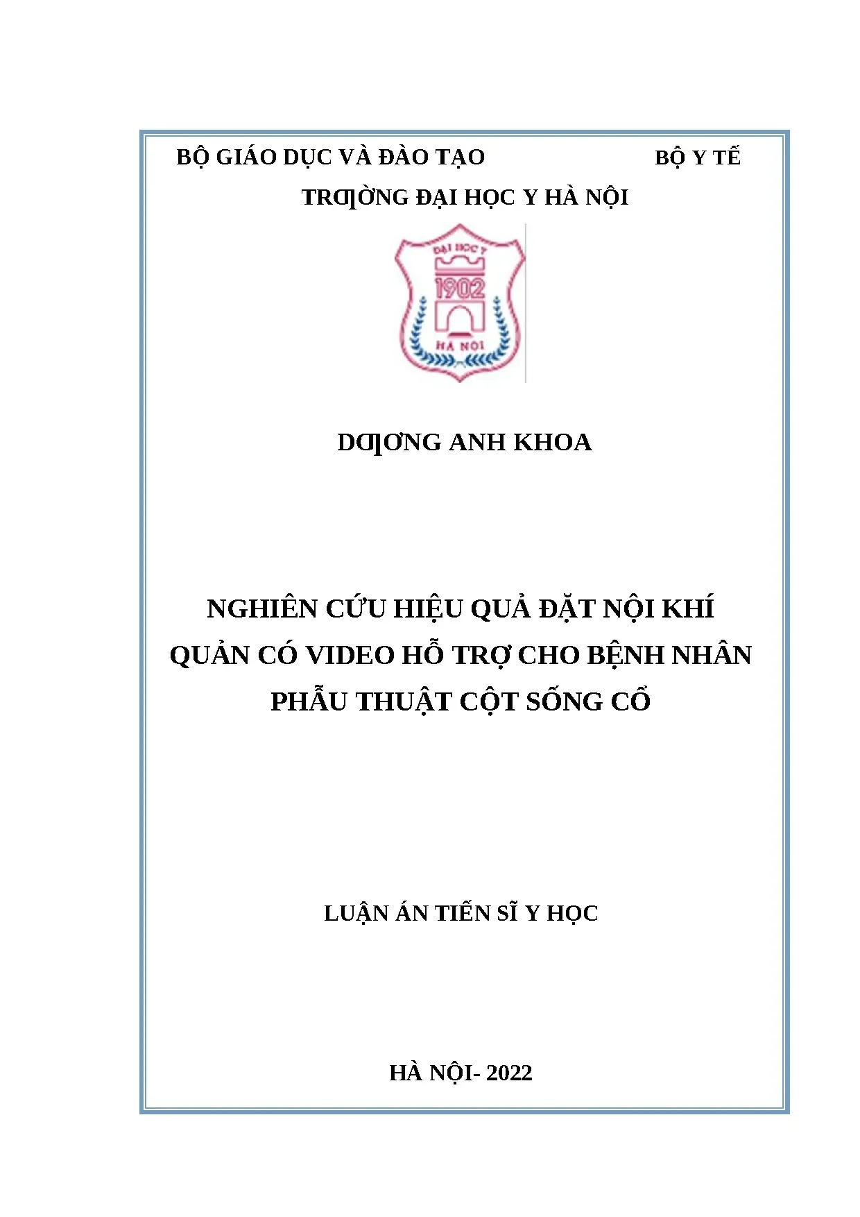Hiệu quả đặt nội khí quản video hỗ trợ phẫu thuật cột sống