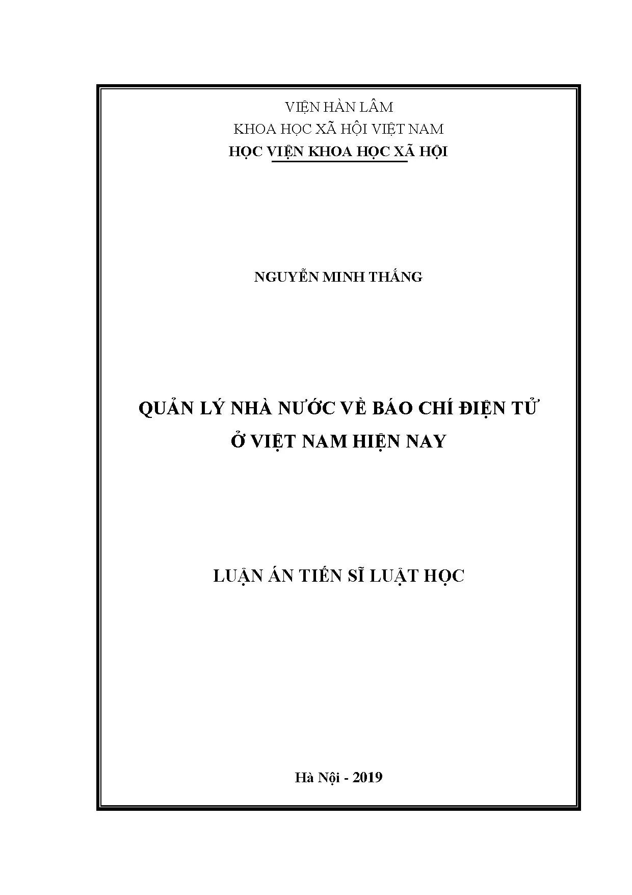 Quản lý nhà nước về báo chí điện tử Việt Nam hiện nay