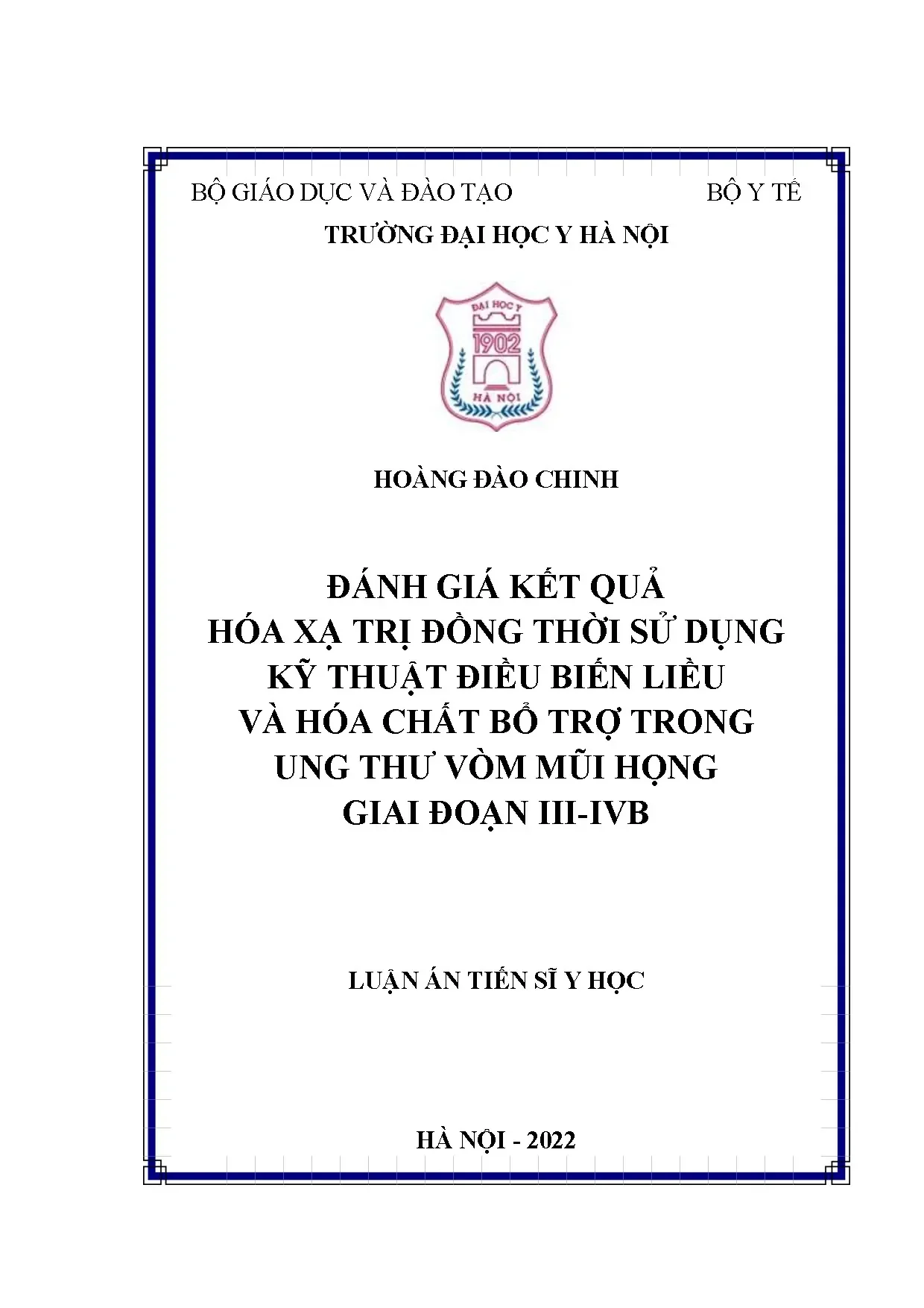 Hóa xạ trị ung thư vòm mũi họng: Nghiên cứu IMRT