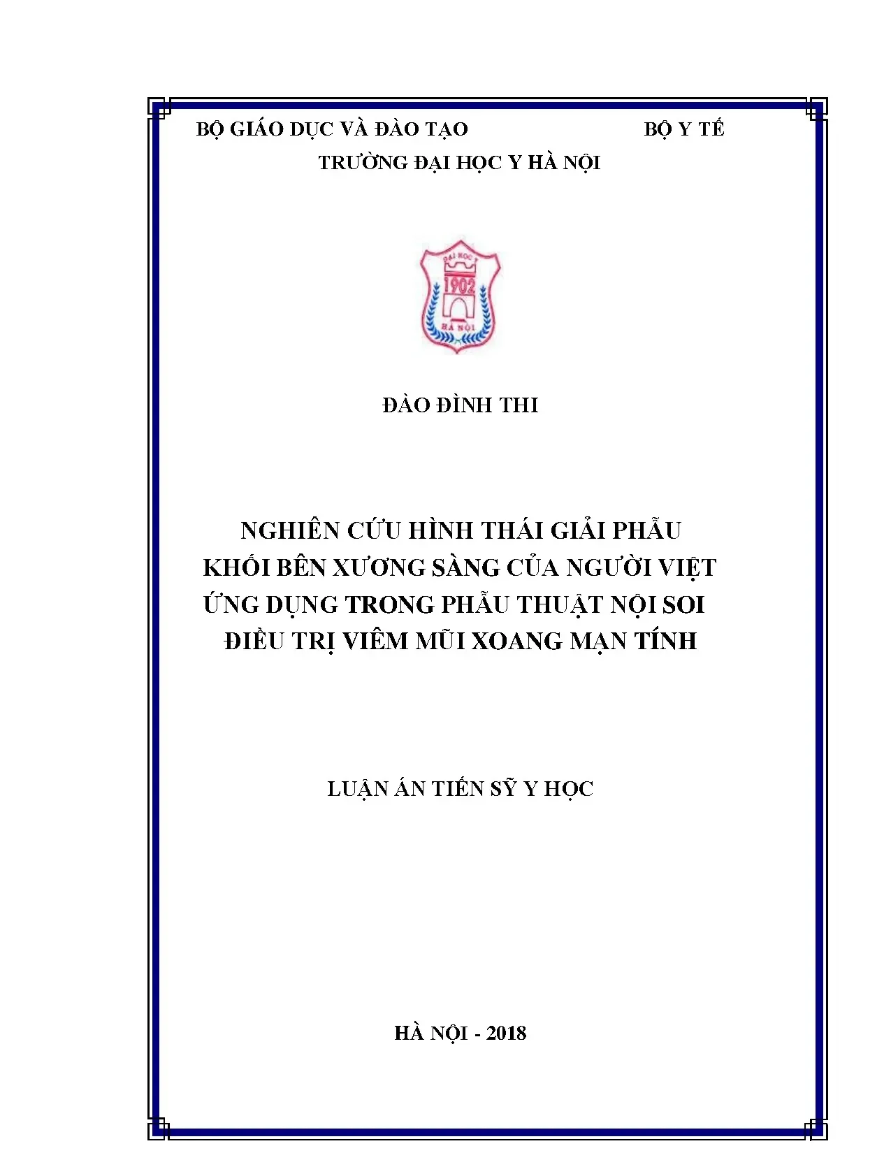 Nghiên cứu hình thái giải phẫu khối bên xương sàng ứng dụng phẫu thuật nội soi
