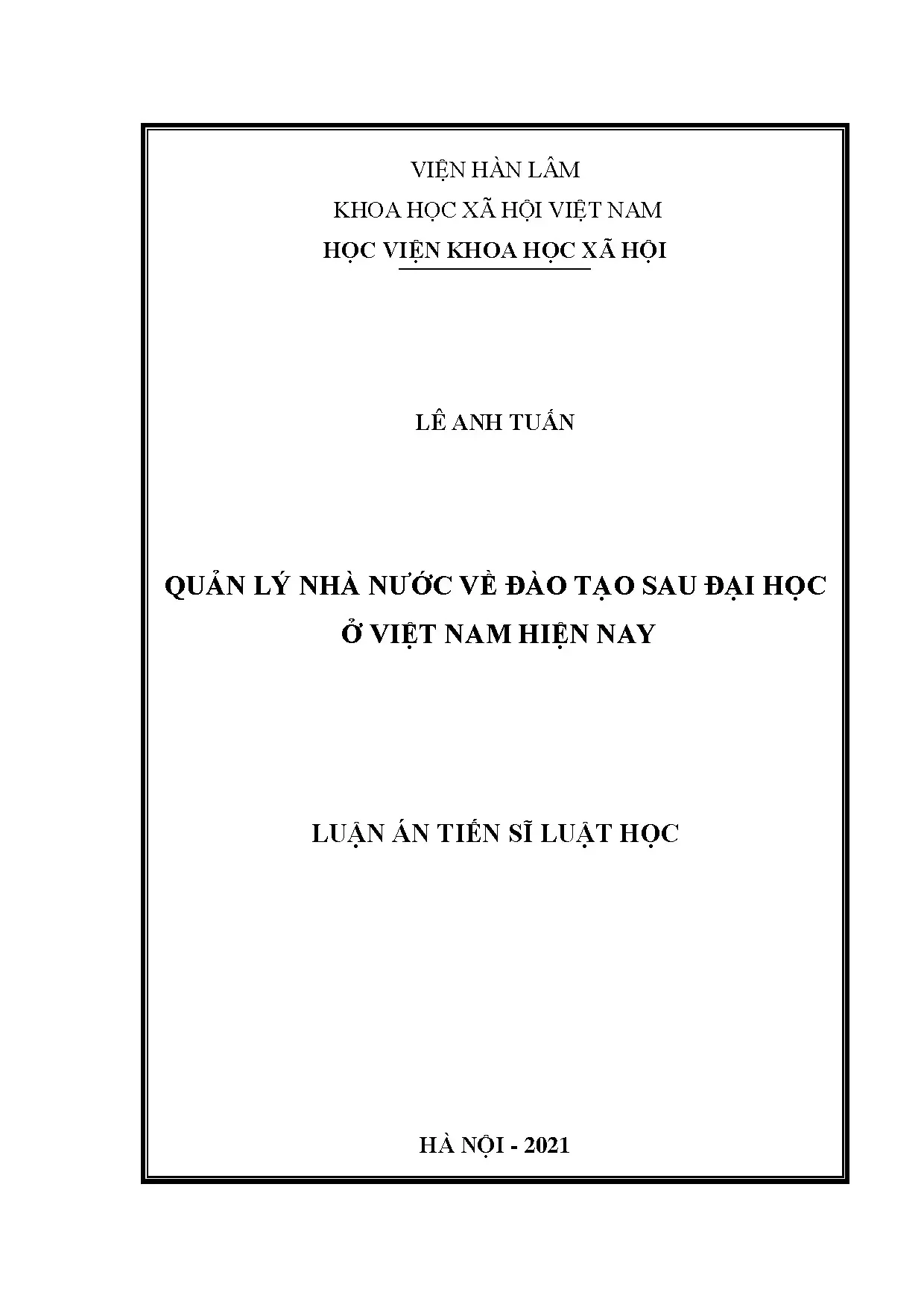 Quản lý nhà nước đào tạo sau đại học Việt Nam: Thực trạng và giải pháp