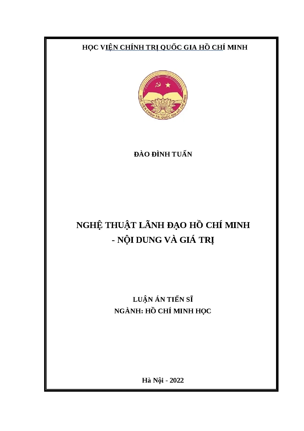 Nghệ thuật Lãnh đạo Hồ Chí Minh: Nội dung và Giá trị
