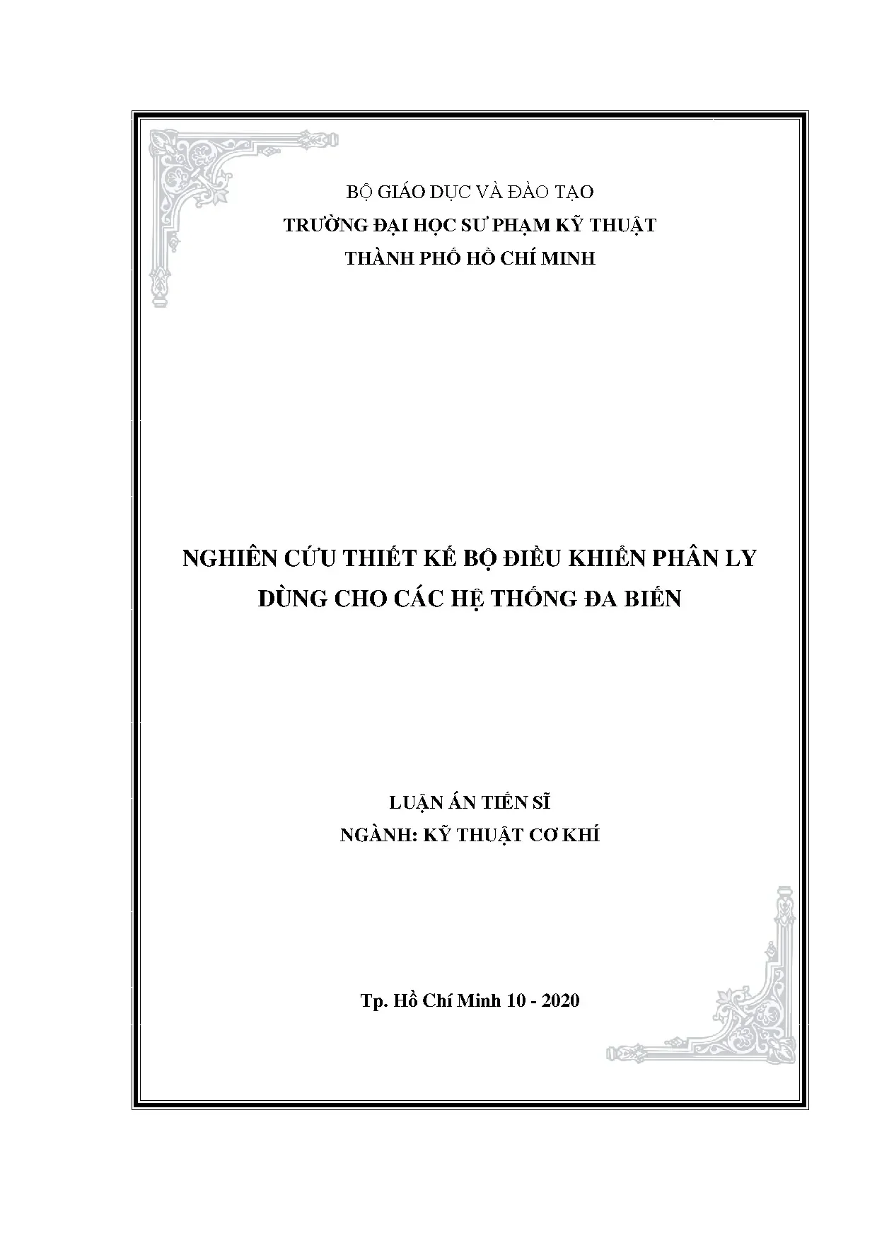 Nghiên cứu thiết kế bộ điều khiển phân ly cho hệ thống đa biến