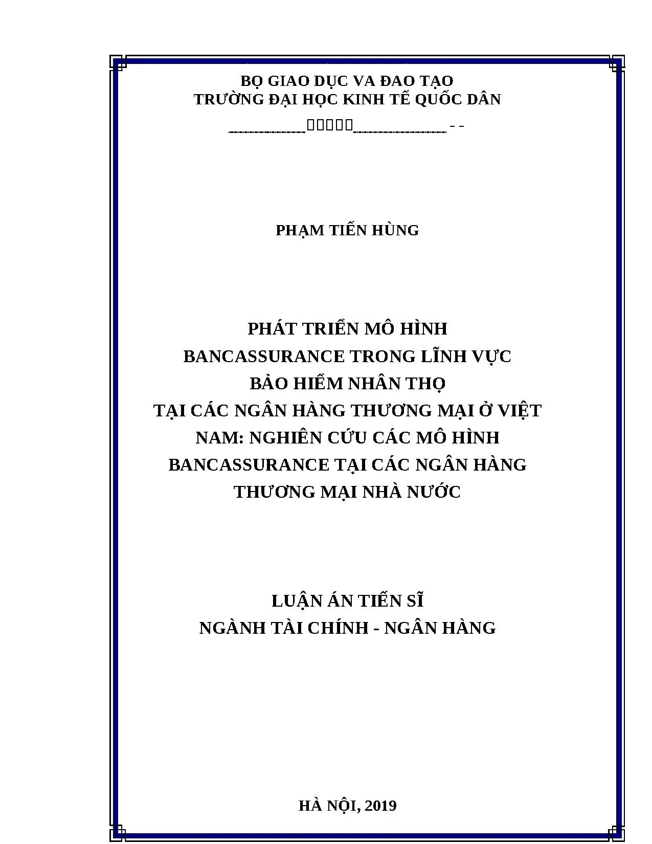 Phát triển bancassurance trong bảo hiểm nhân thọ Việt Nam