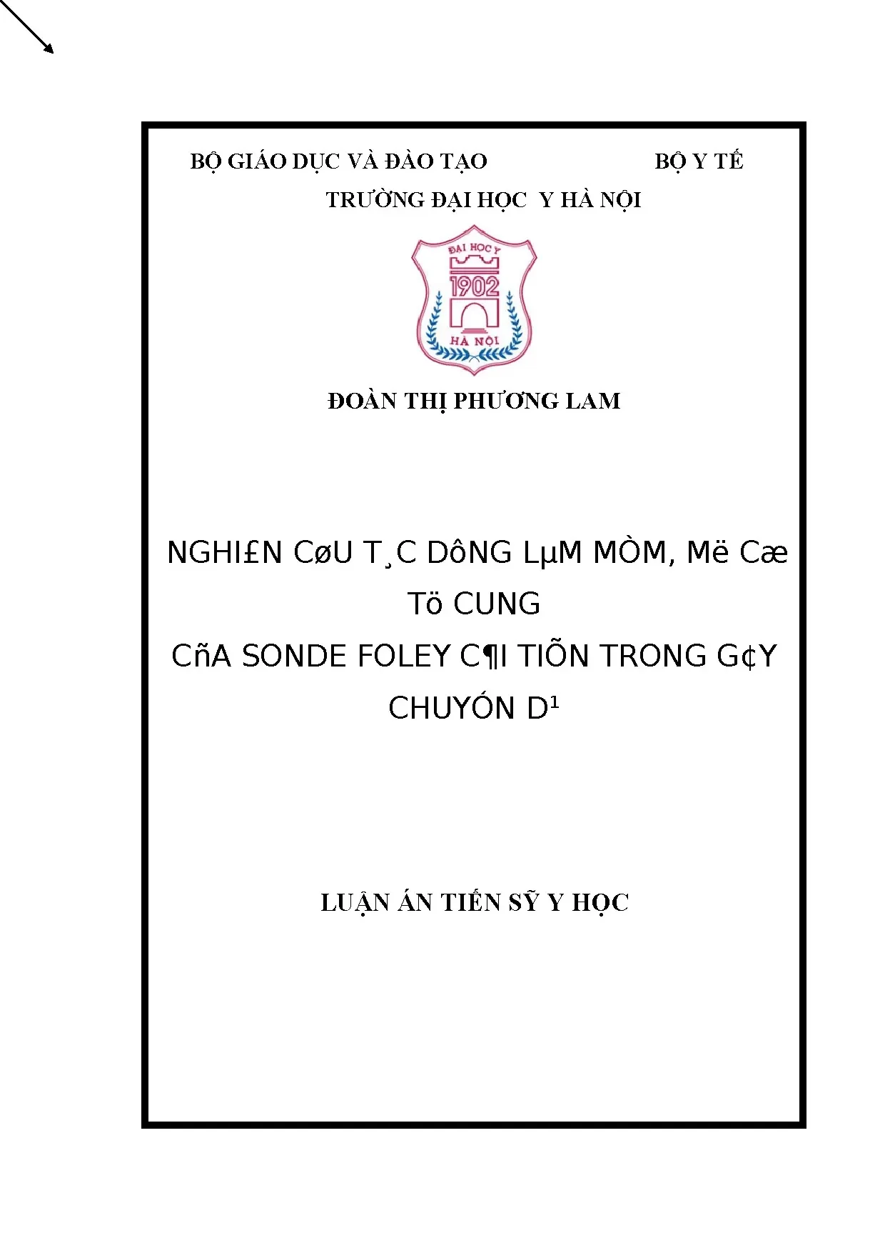 Sonde Foley cải tiến làm mềm mở cổ tử cung trong gây chuyển dạ