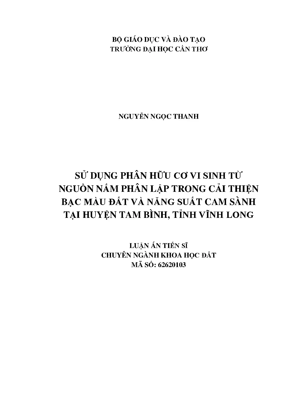Phân hữu cơ vi sinh cải thiện đất bạc màu, tăng năng suất cam sành Vĩnh Long
