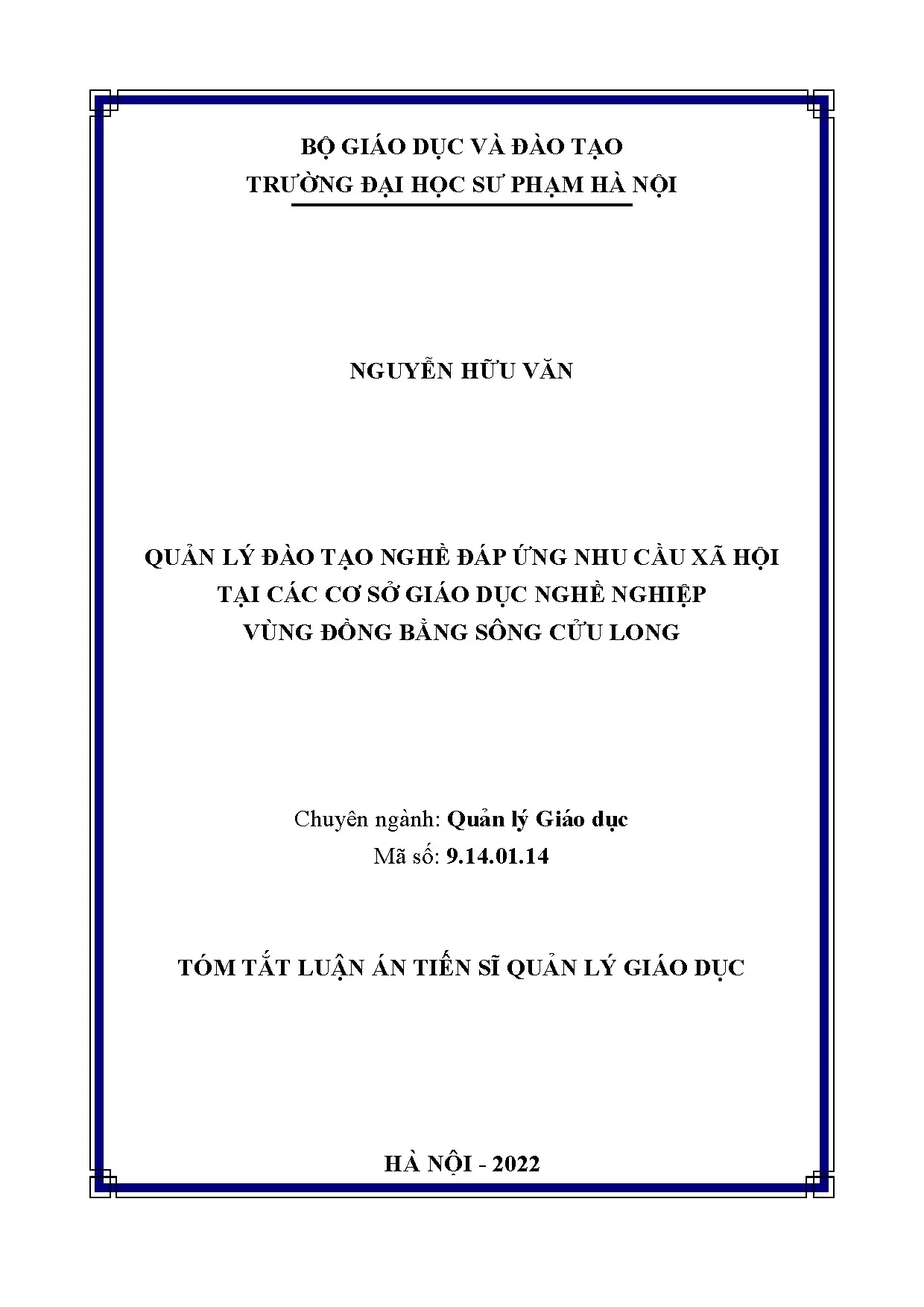 Quản lý đào tạo nghề ĐBSCL đáp ứng nhu cầu xã hội