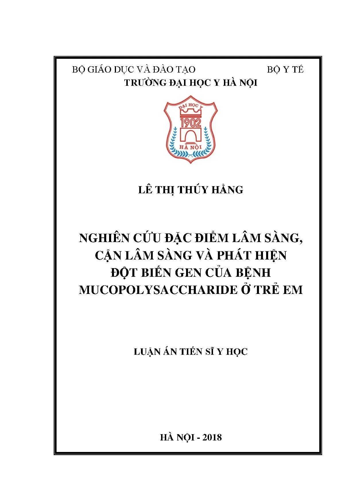 Nghiên cứu đột biến gen bệnh mucopolysaccharide ở trẻ em