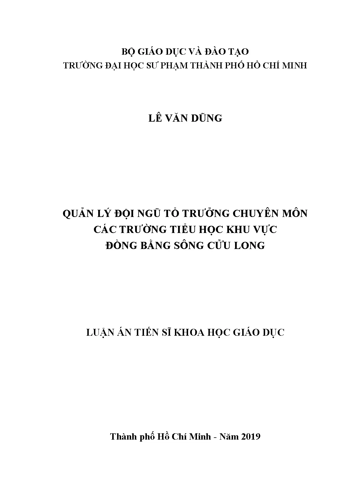 Quản lý Tổ trưởng chuyên môn tiểu học ĐBSCL