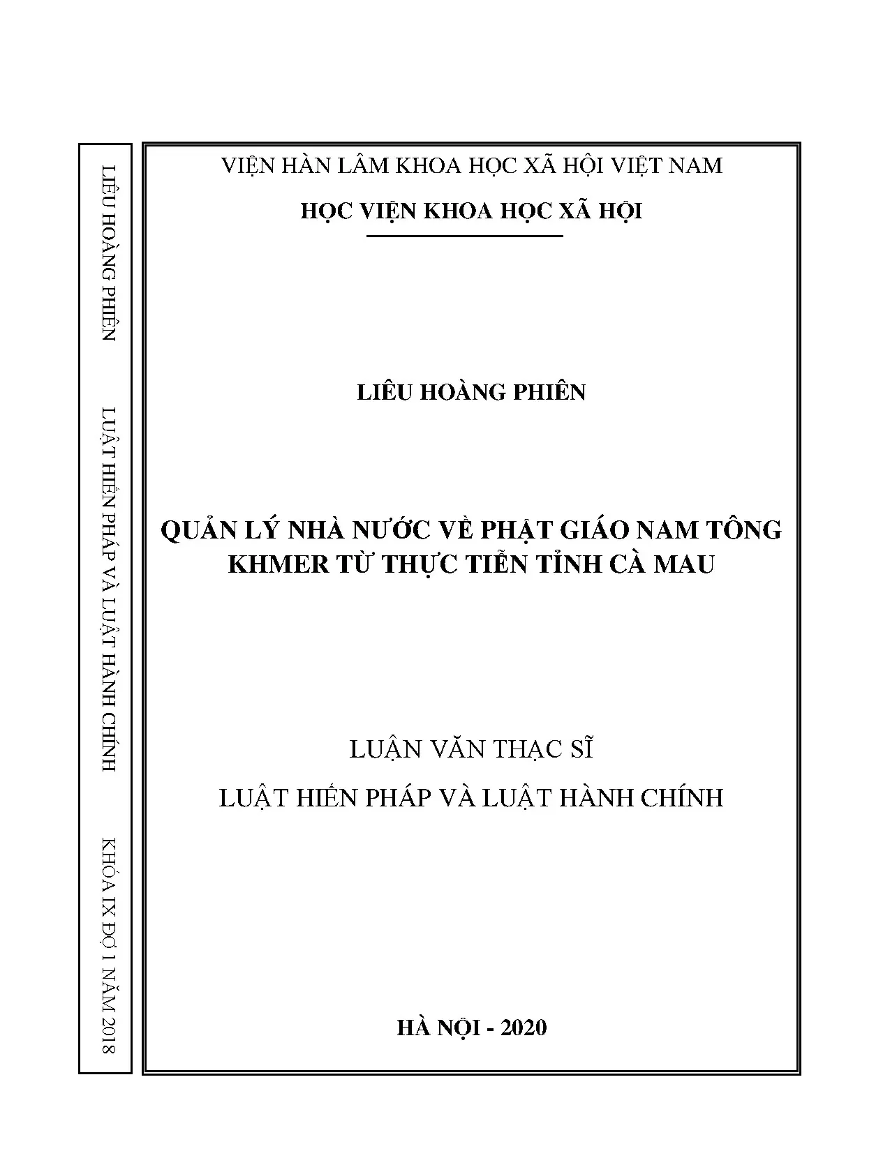 Quản lý Nhà nước về Phật giáo Nam Tông Khmer tỉnh Cà Mau