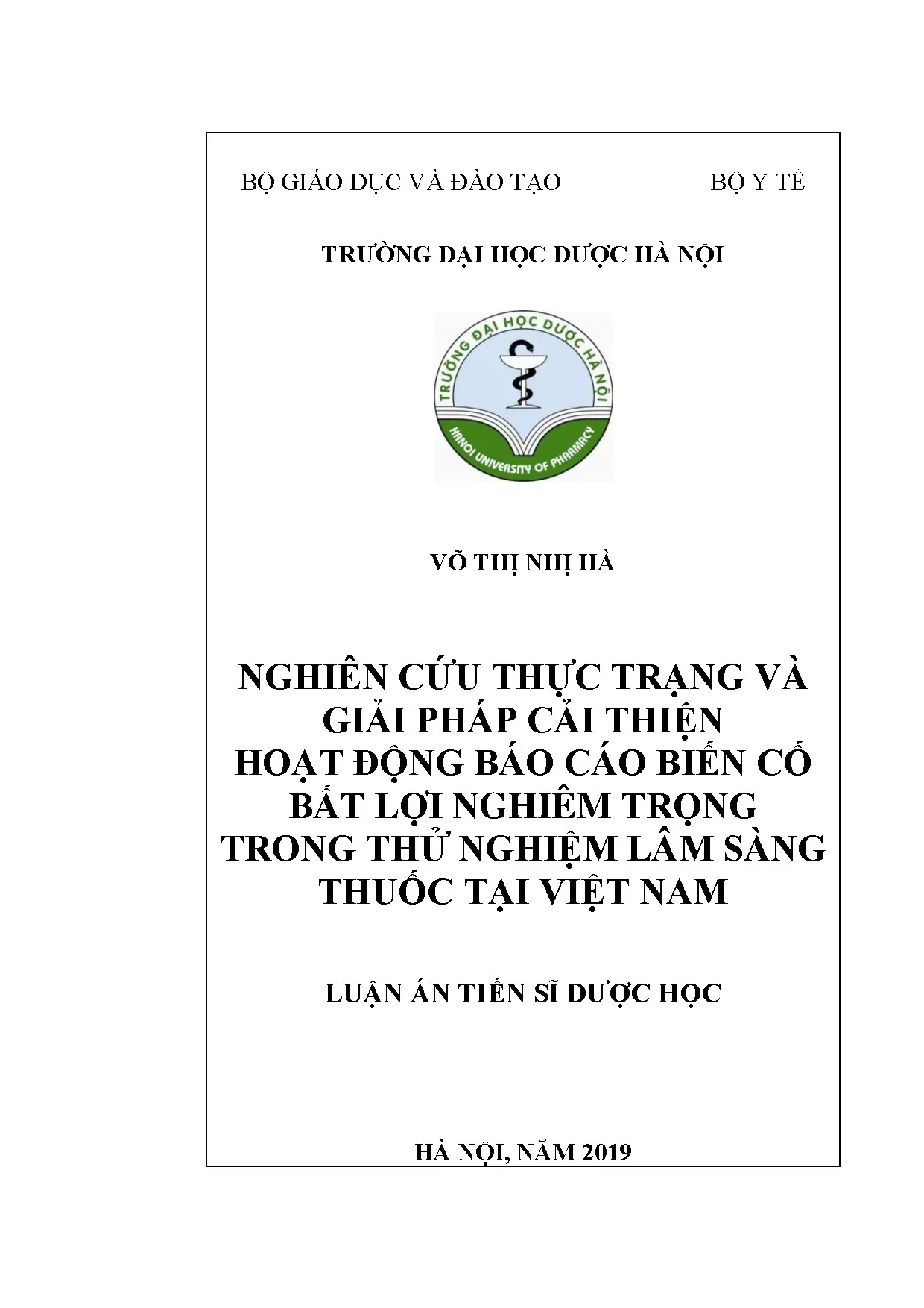 Báo cáo biến cố bất lợi nghiêm trọng trong thử nghiệm lâm sàng thuốc tại Việt Nam