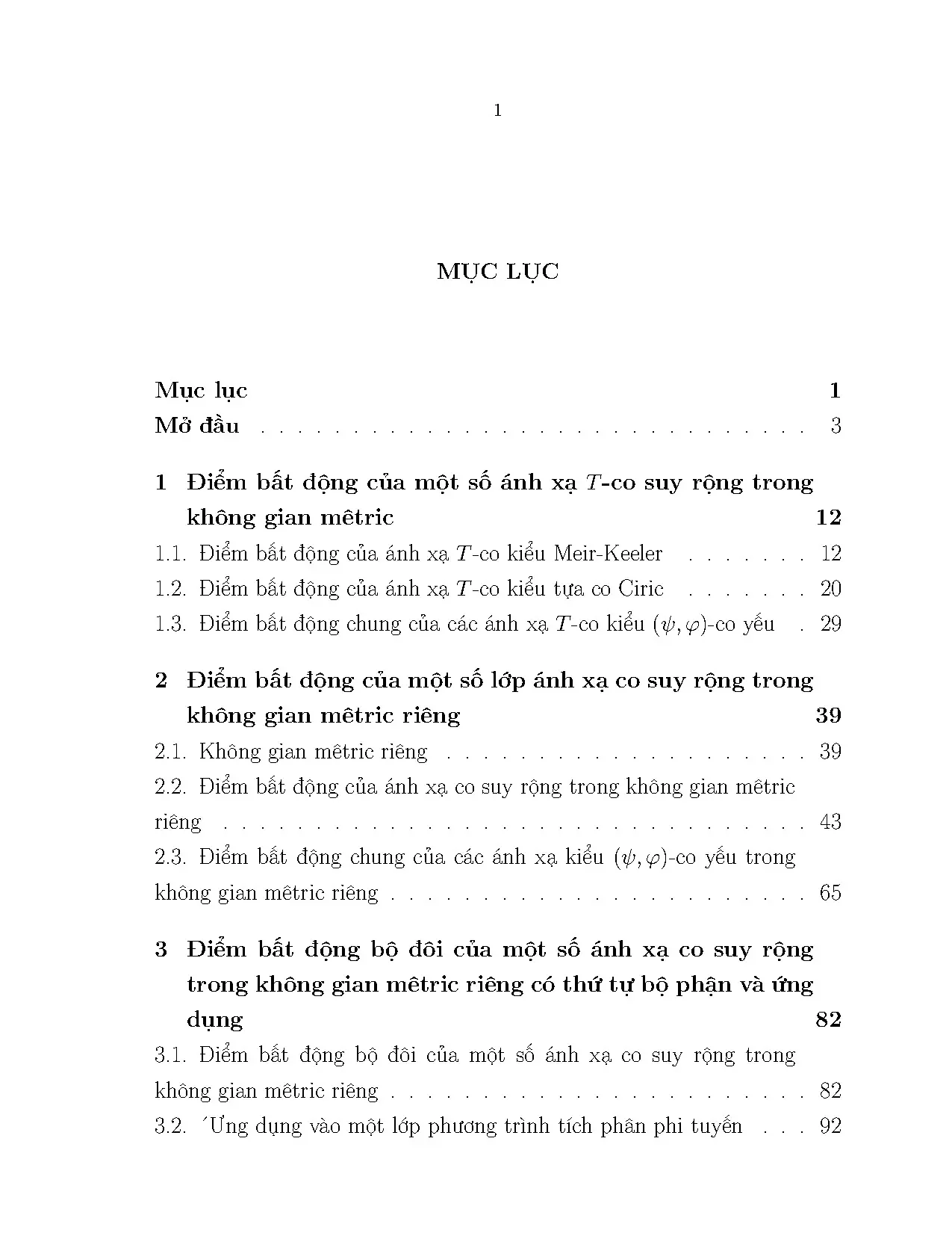 Luận án điểm bất động ánh xạ co suy rộng TS Trần Đức Thành