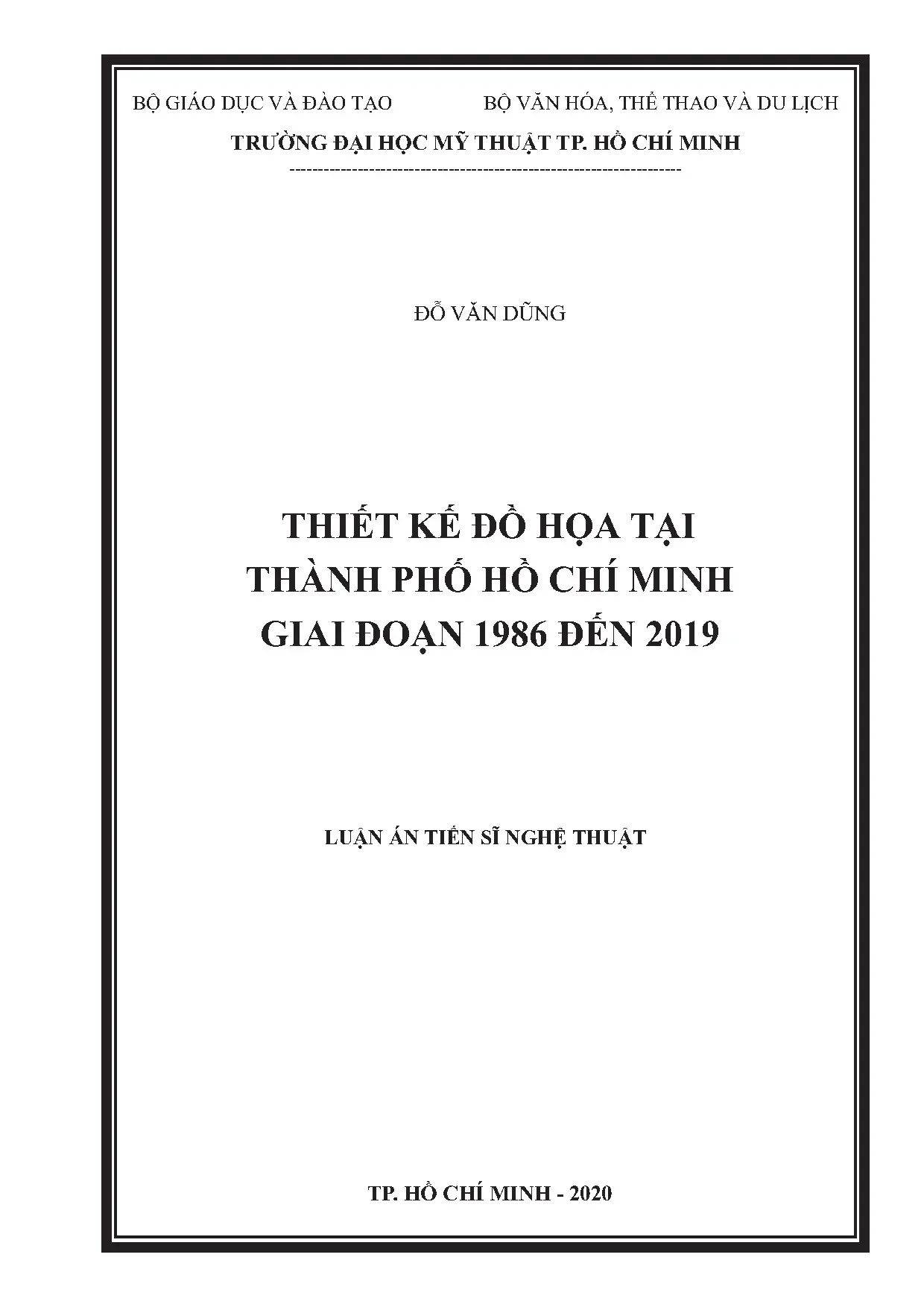 Luận án tiến sĩ về thiết kế đồ họa TP. Hồ Chí Minh 1986-2019